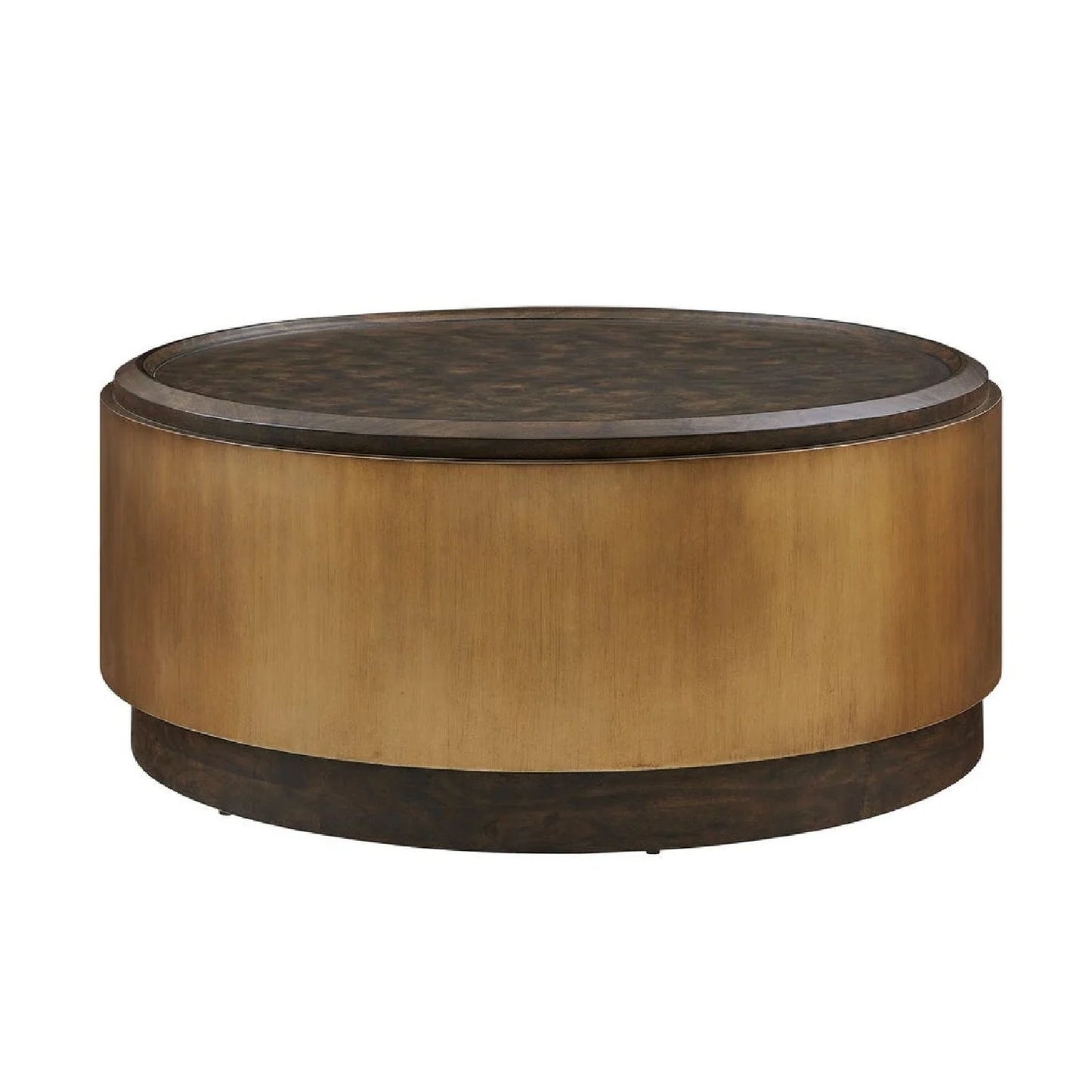 Luxury Round Mappa Burl Coffee Table Modern Italian Style for Villa