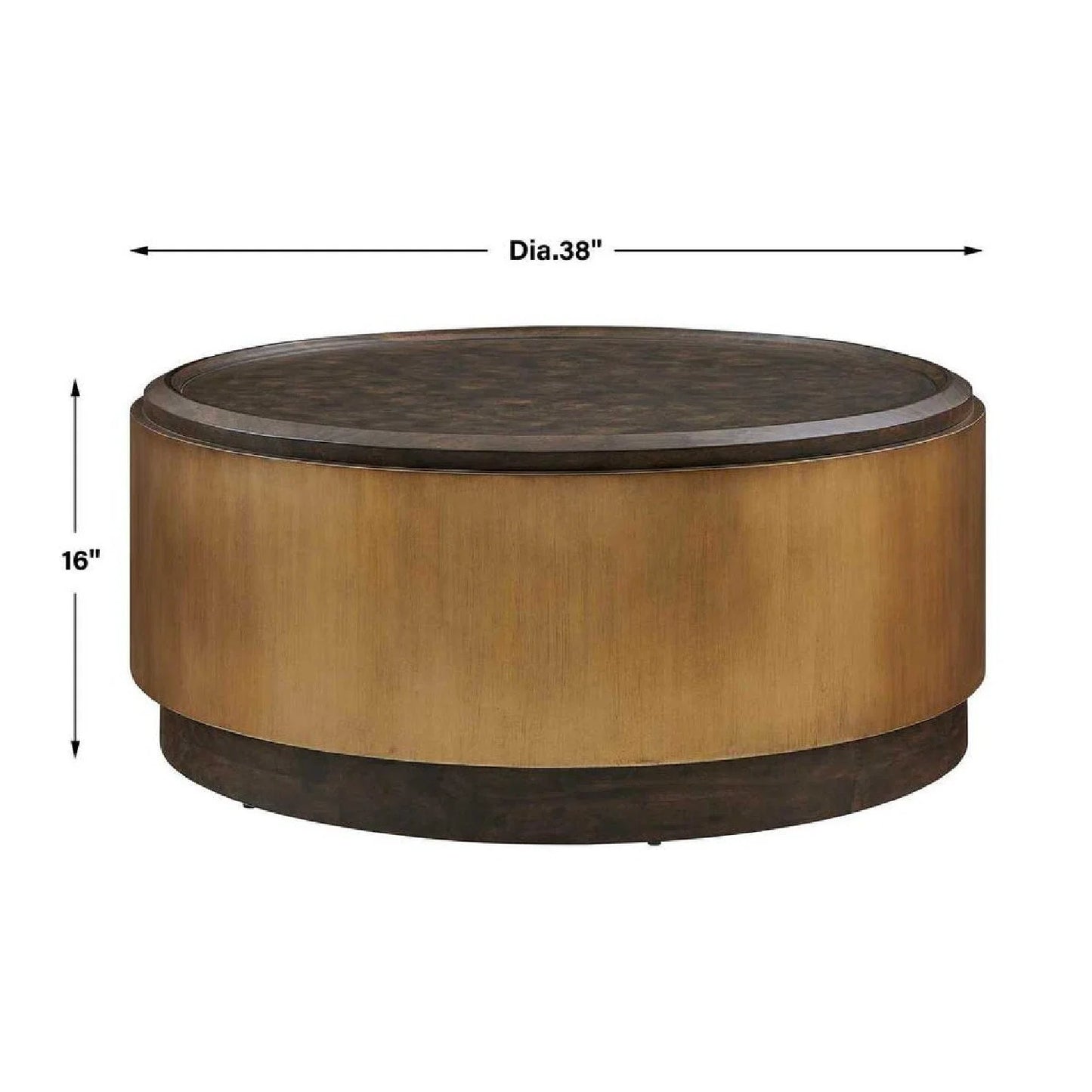 Luxury Round Mappa Burl Coffee Table Modern Italian Style for Villa