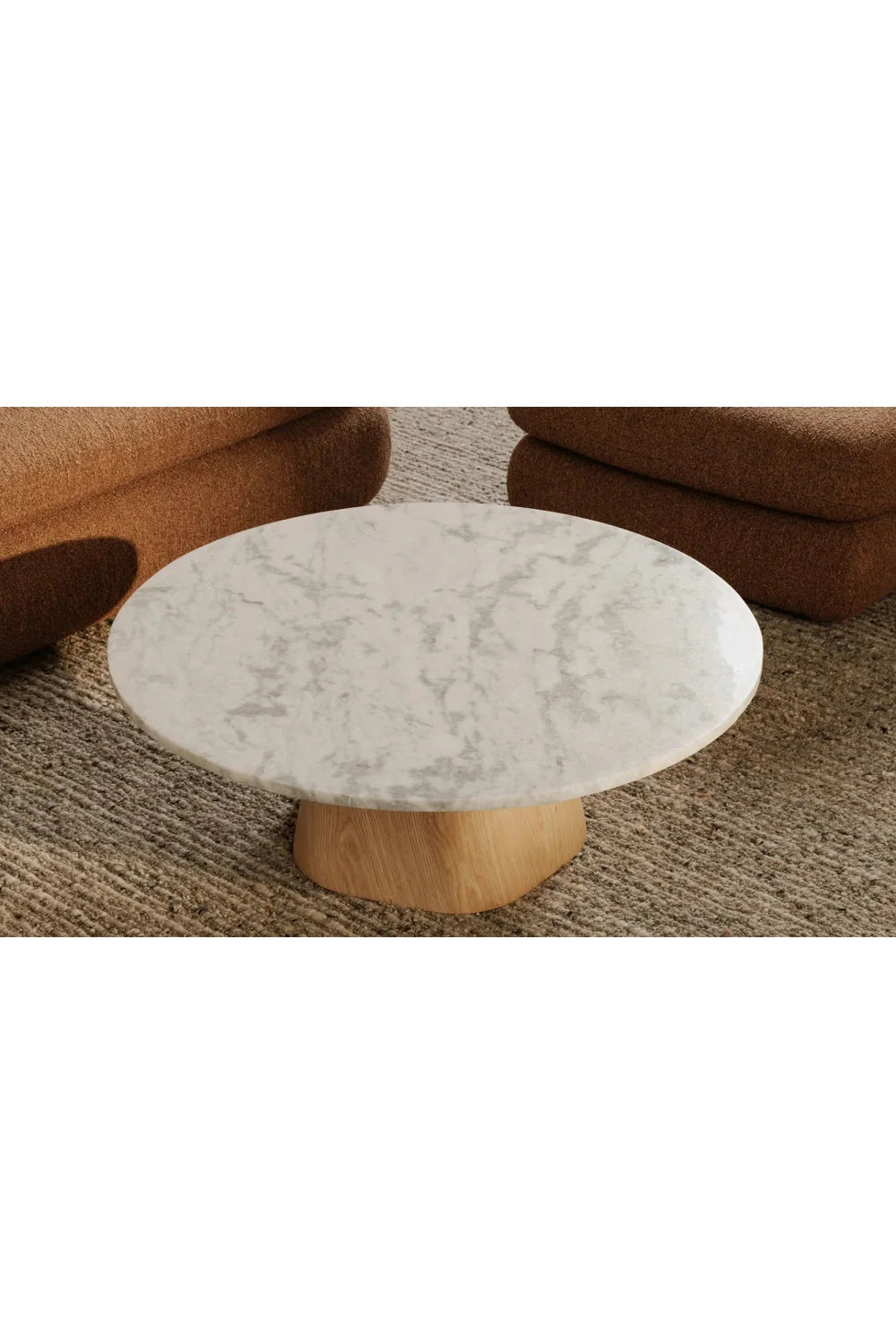 Luxury Round Marble Coffee Table Modern Italian Style for Villa