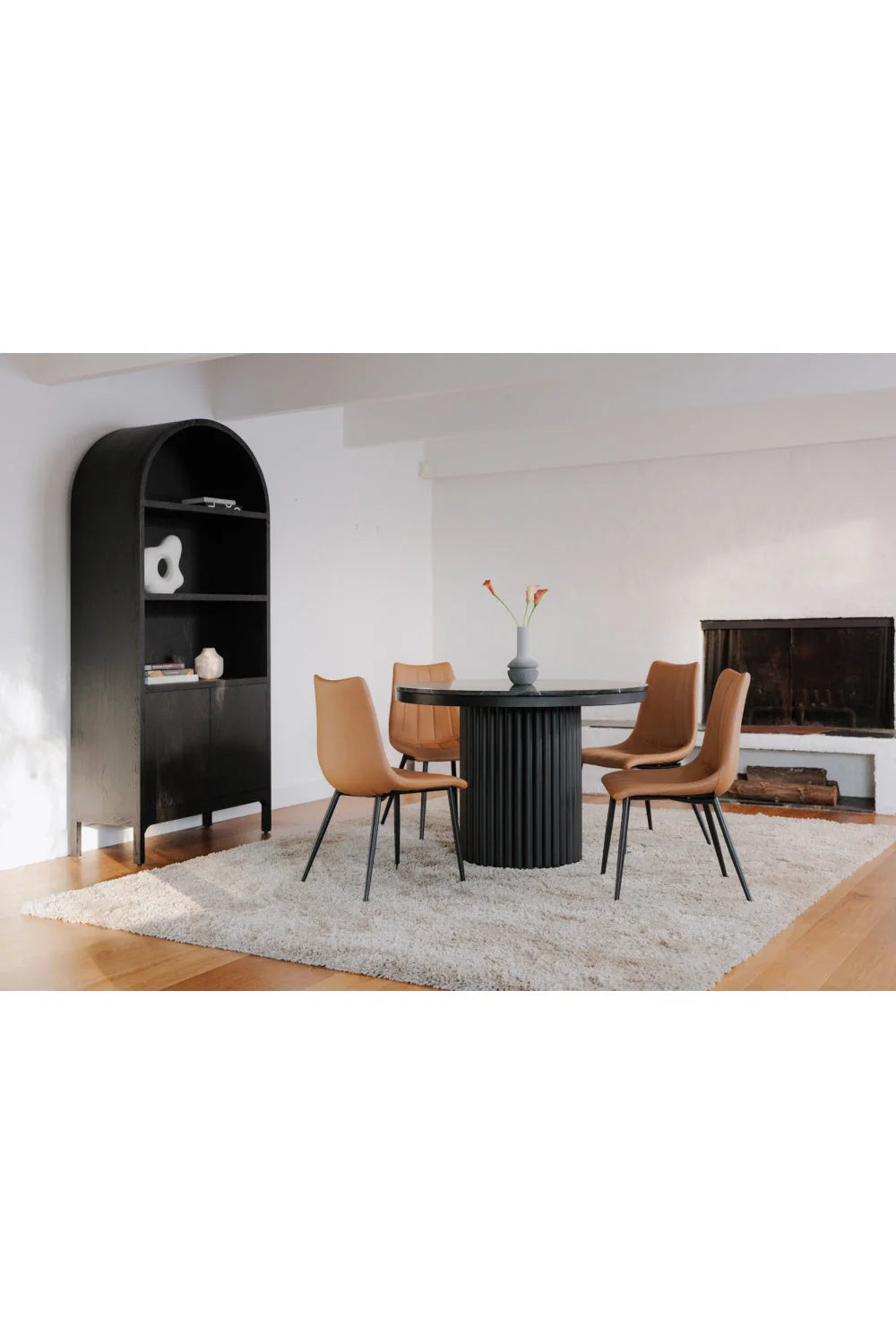 Luxury Round Marble Dining Table Modern Italian Style for Villa