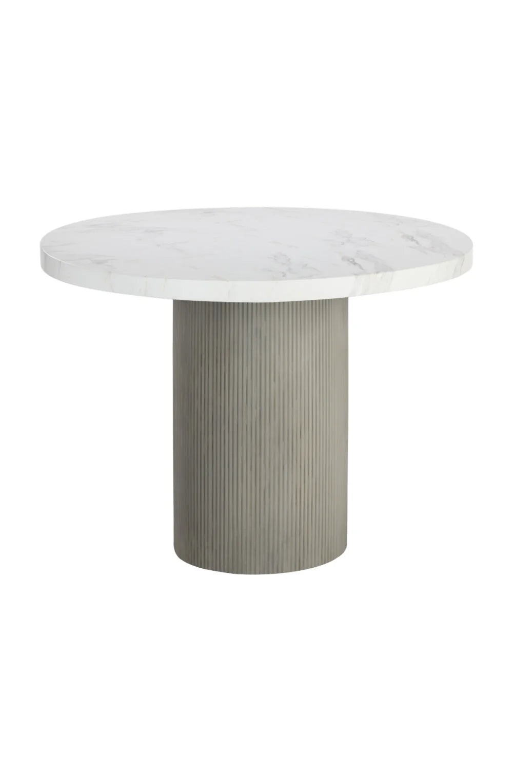 Luxury Round Marble-Look Dining Table Modern Italian Style for Villa
