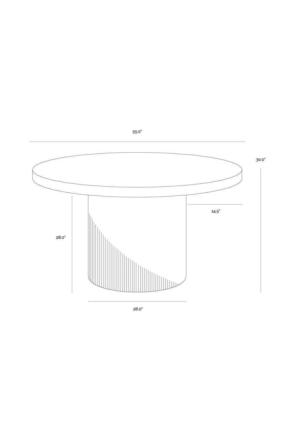 Luxury Round Marble-Look Dining Table Modern Italian Style for Villa