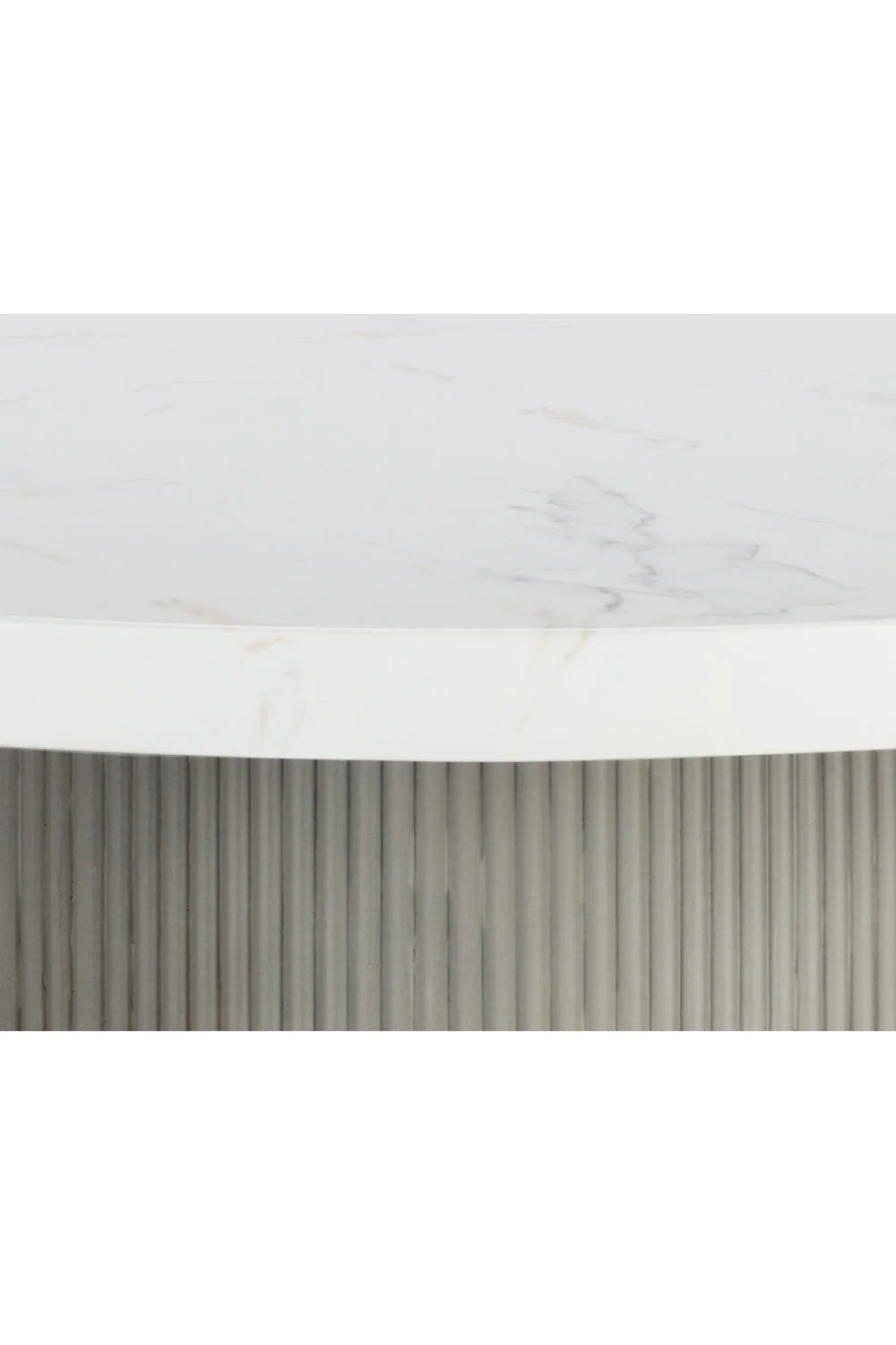 Luxury Round Marble-Look Dining Table Modern Italian Style for Villa