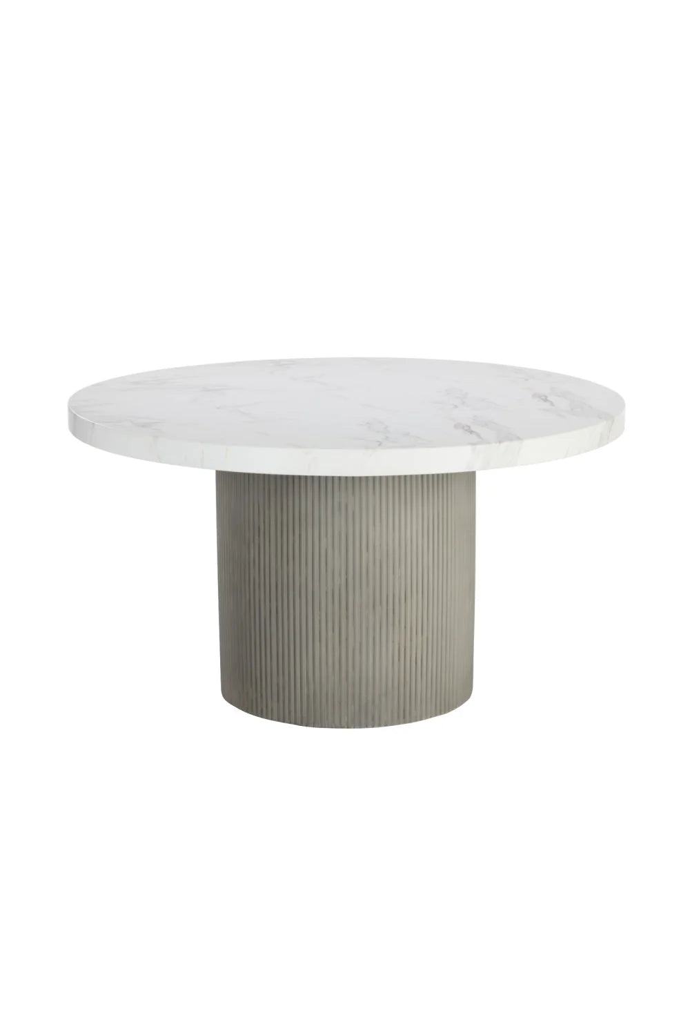 Luxury Round Marble-Look Dining Table Modern Italian Style for Villa