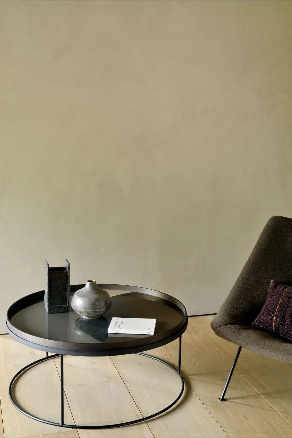 Luxury Round Metal Coffee Table Modern Italian Style for Villa