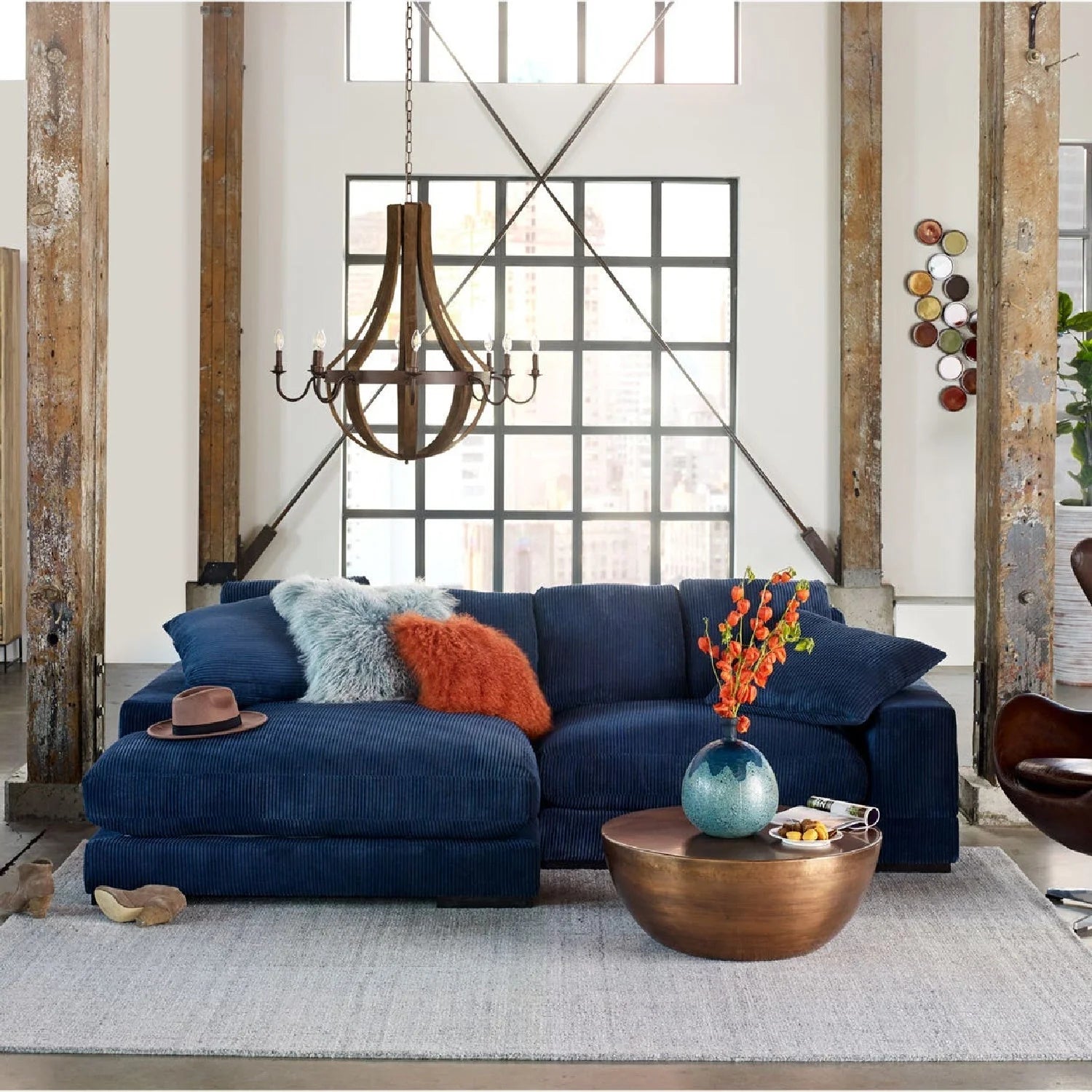 Luxury Round Metal Coffee Table Modern Italian Style for Villa