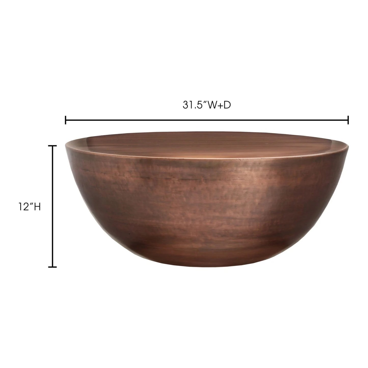 Luxury Round Metal Coffee Table Modern Italian Style for Villa