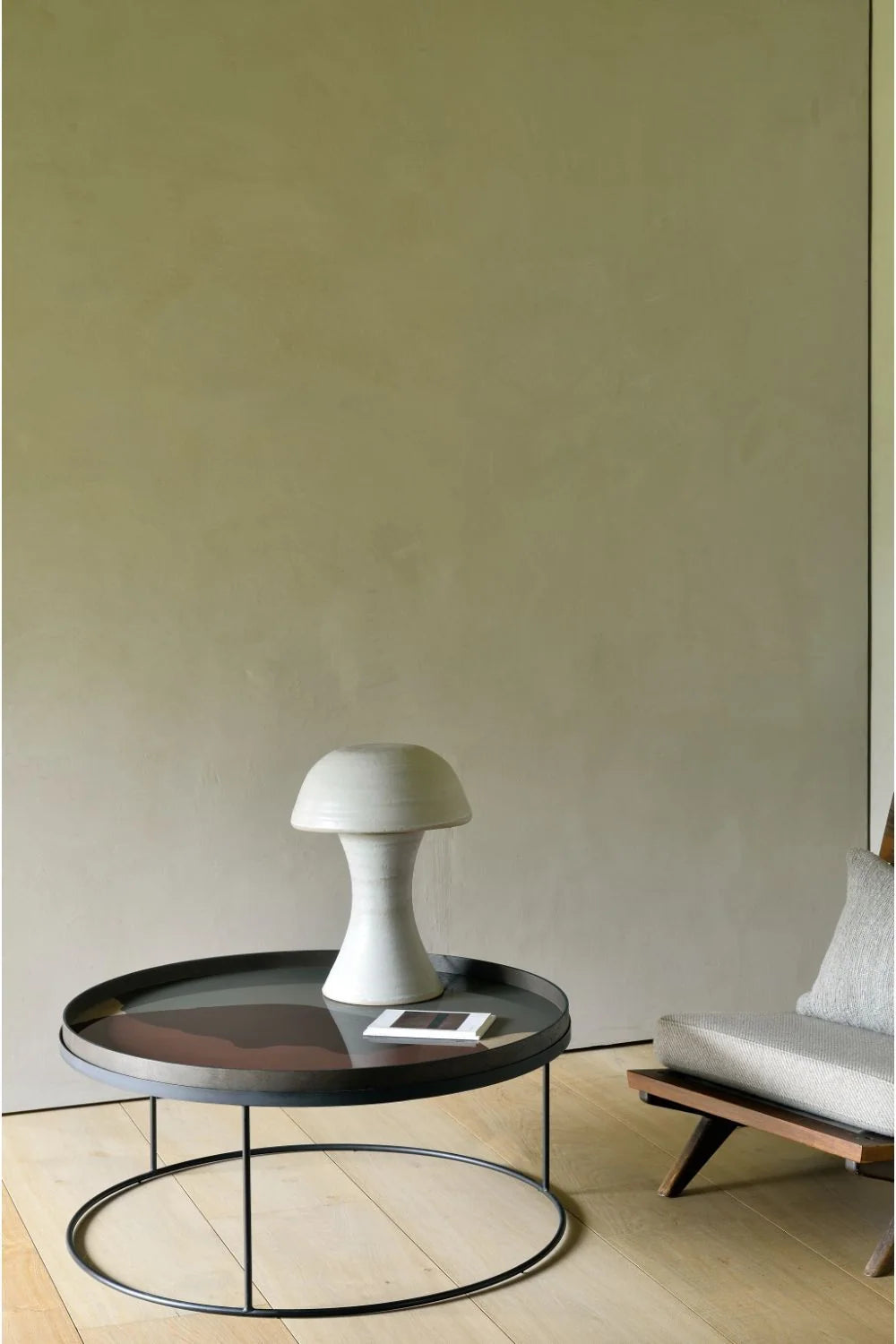 Luxury Round Metal Coffee Table Modern Italian Style for Villa