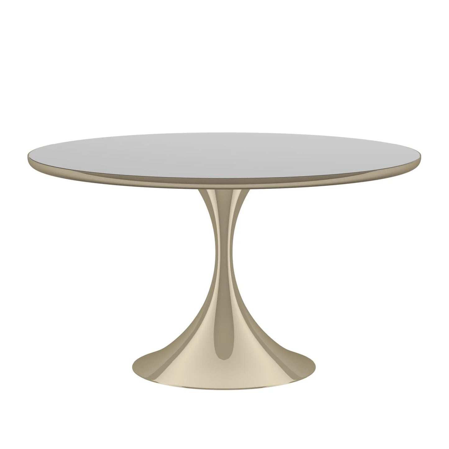 Luxury Round Mirror Top Dining Table Modern Italian Style for Villa