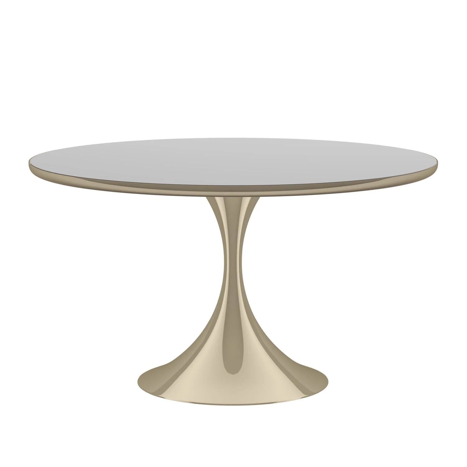 Luxury Round Mirror Top Dining Table Modern Italian Style for Villa