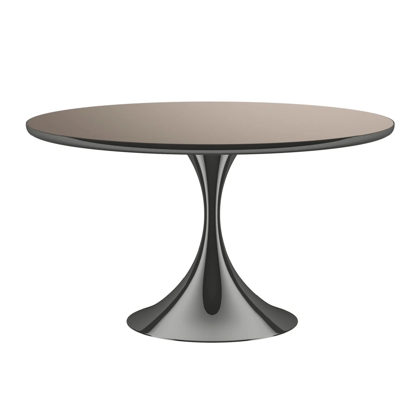 Luxury Round Mirror Top Dining Table Modern Italian Style for Villa