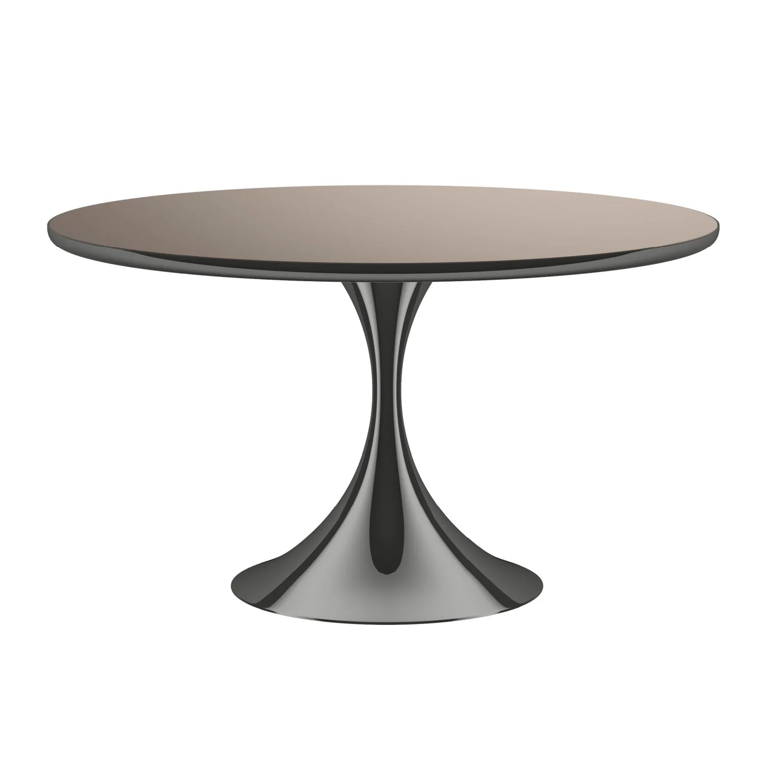 Luxury Round Mirror Top Dining Table Modern Italian Style for Villa