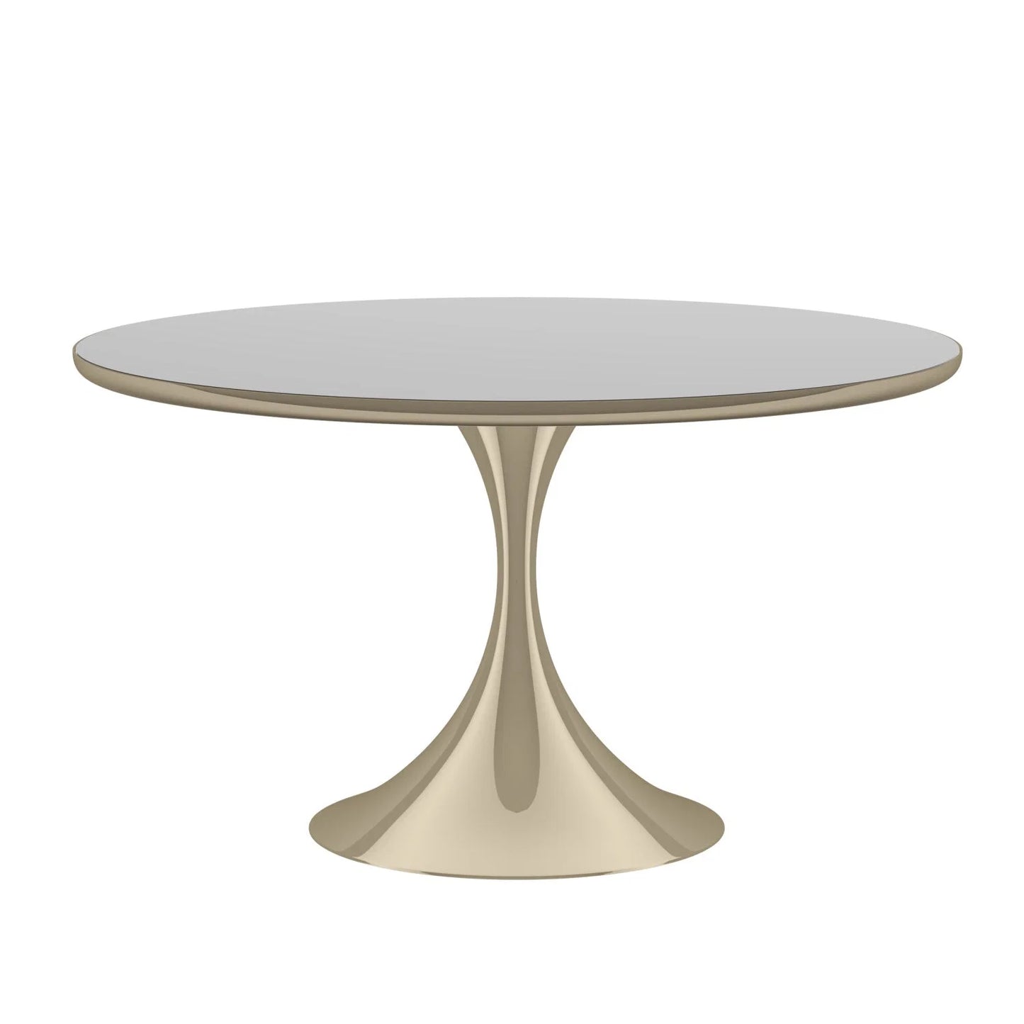 Luxury Round Mirror Top Dining Table Modern Italian Style for Villa