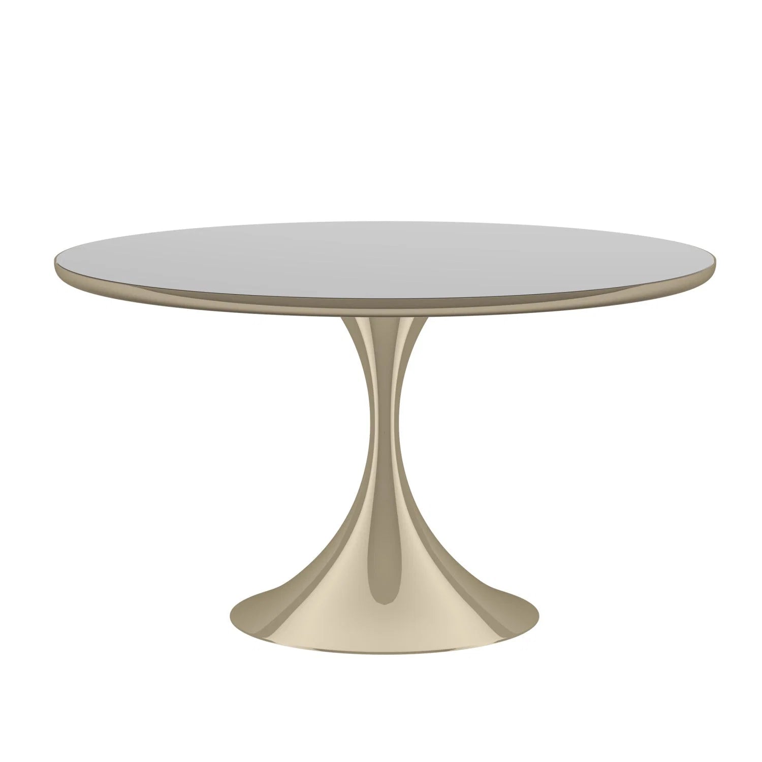 Luxury Round Mirror Top Dining Table Modern Italian Style for Villa