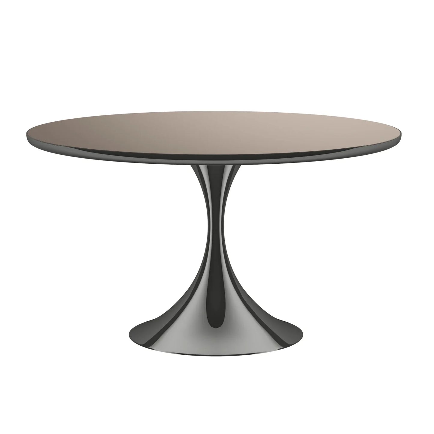 Luxury Round Mirror Top Dining Table Modern Italian Style for Villa