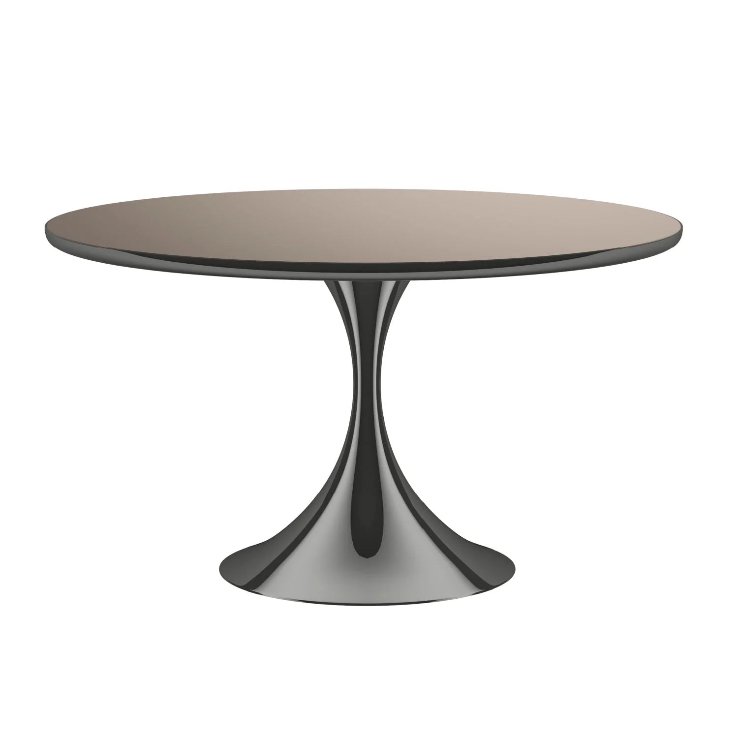 Luxury Round Mirror Top Dining Table Modern Italian Style for Villa
