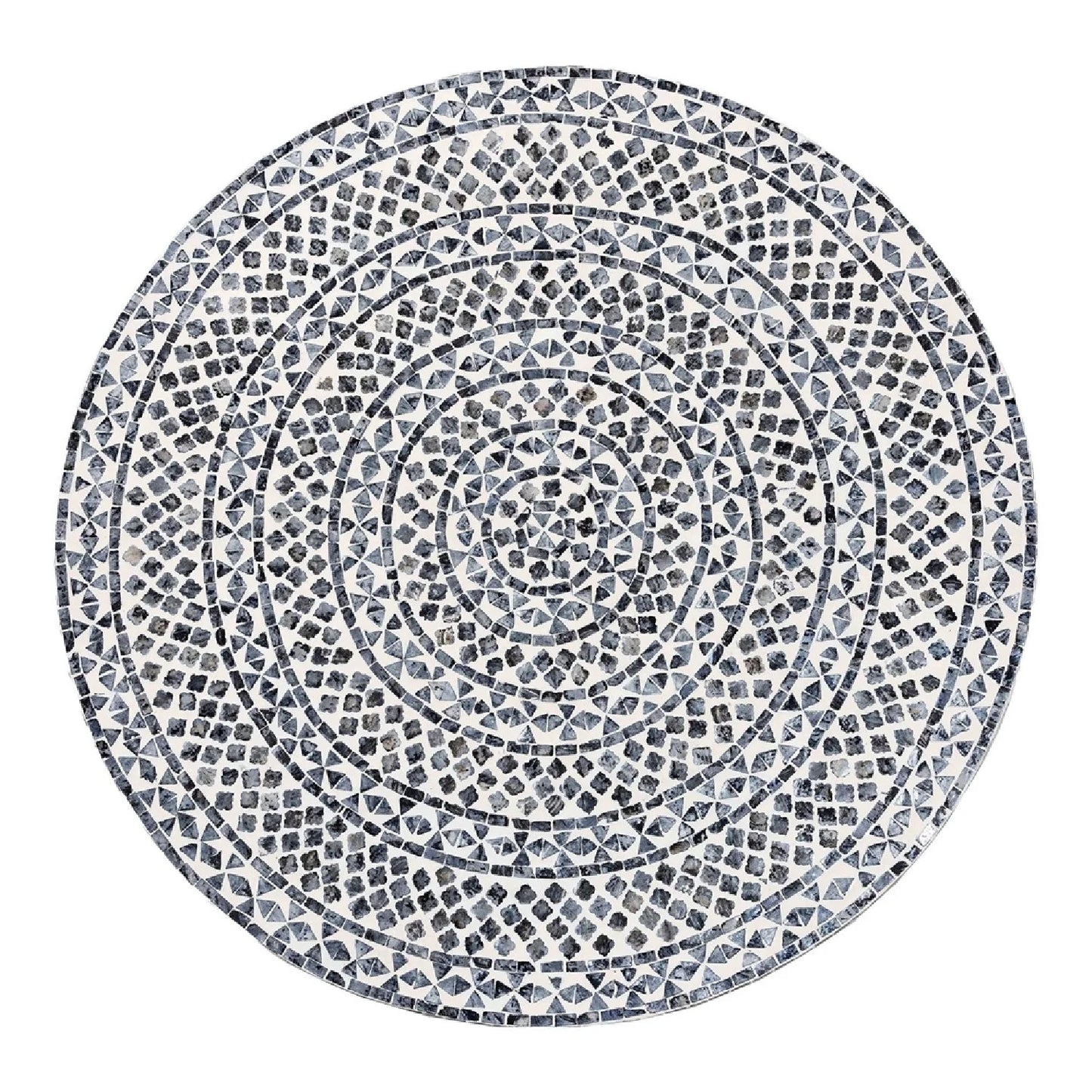 Luxury Round Mosaic Capiz Shell Coffee Table Modern Italian Style for Villa