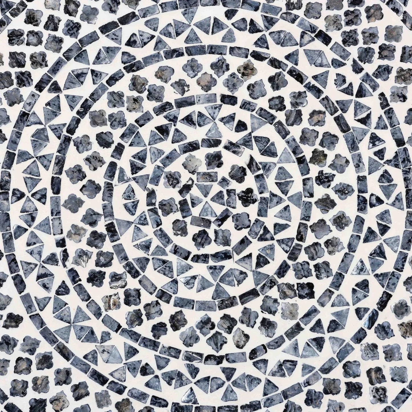 Luxury Round Mosaic Capiz Shell Coffee Table Modern Italian Style for Villa