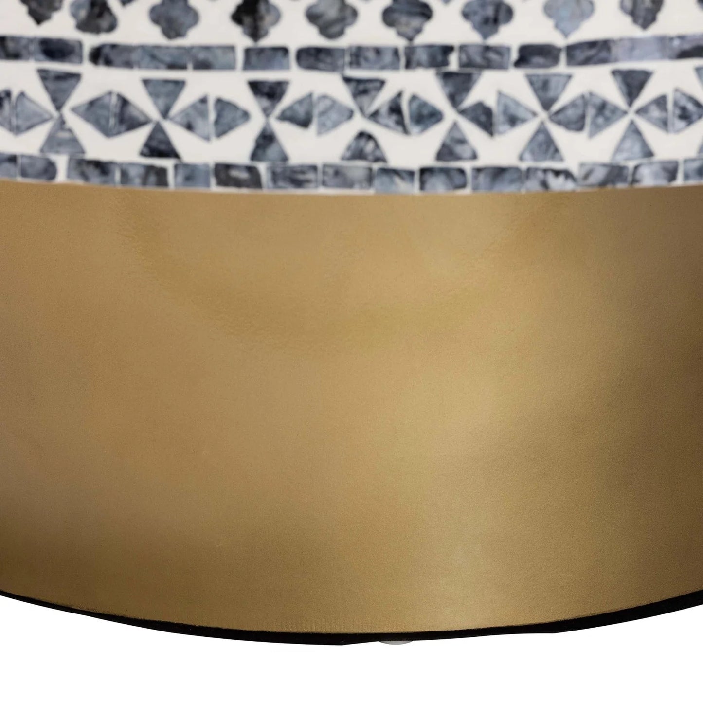 Luxury Round Mosaic Capiz Shell Coffee Table Modern Italian Style for Villa