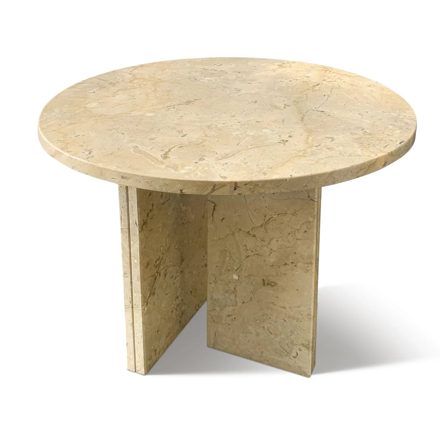 Luxury Round Natural Marble Coffee Table Modern Italian Style for Villa
