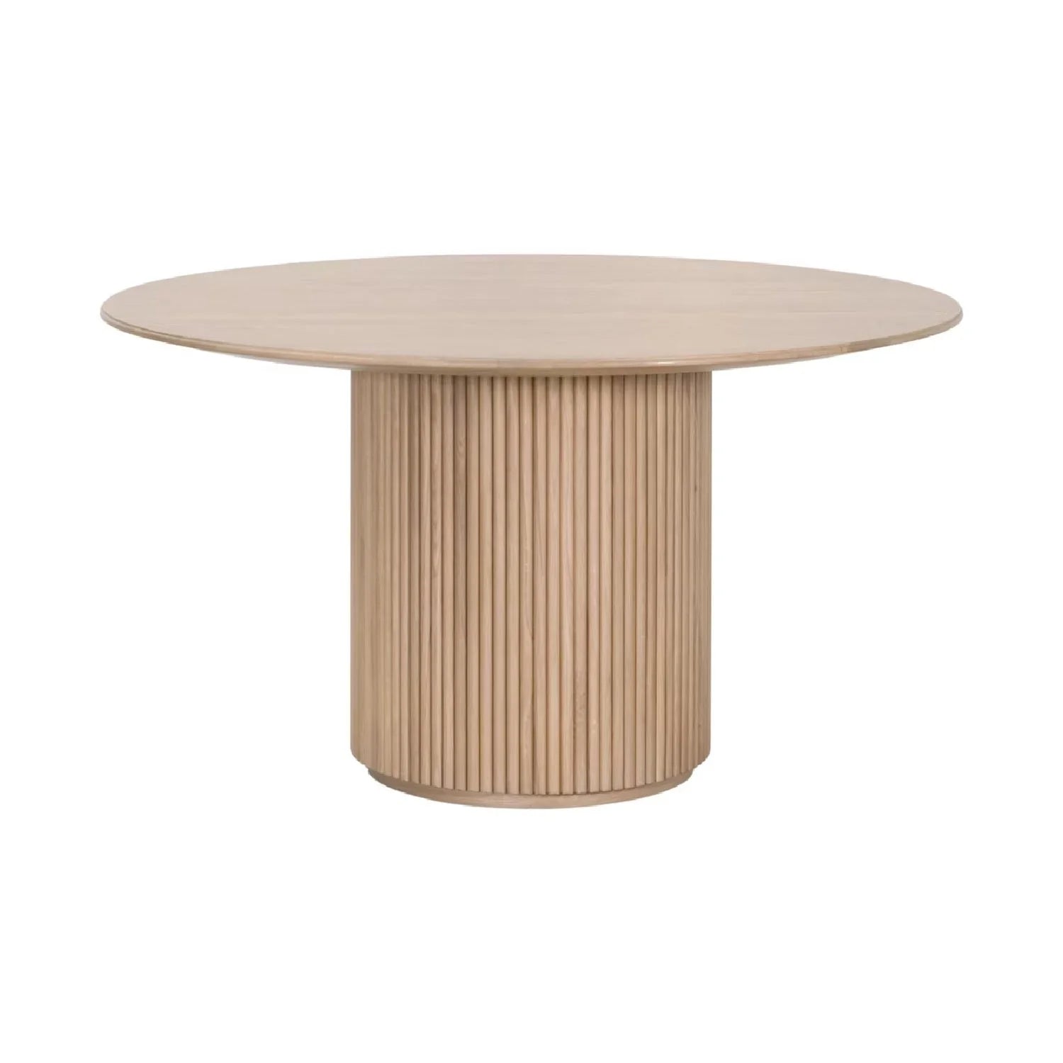 Luxury Round Natural Oak Dining Table Modern Italian Style for Villa
