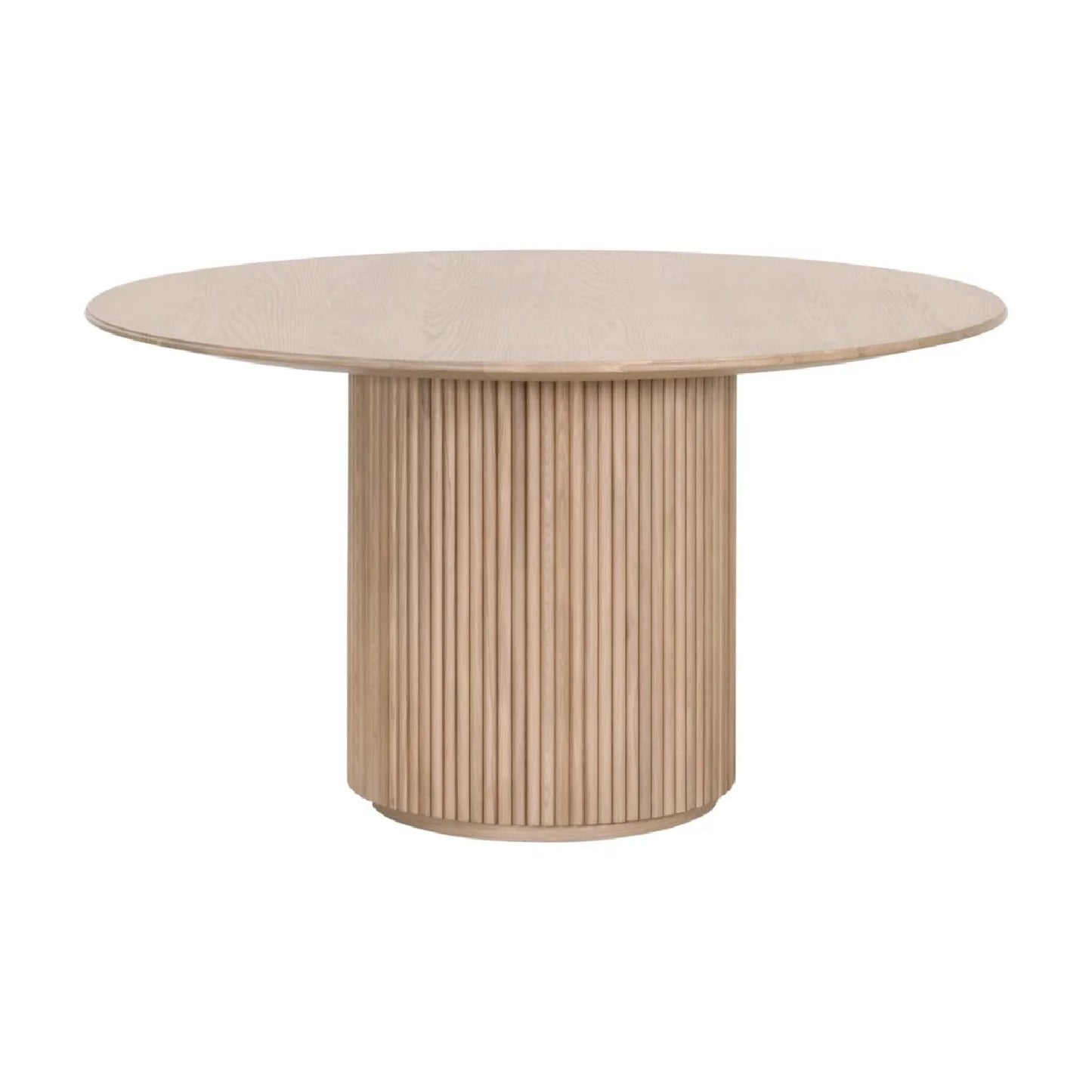 Luxury Round Natural Oak Dining Table Modern Italian Style for Villa