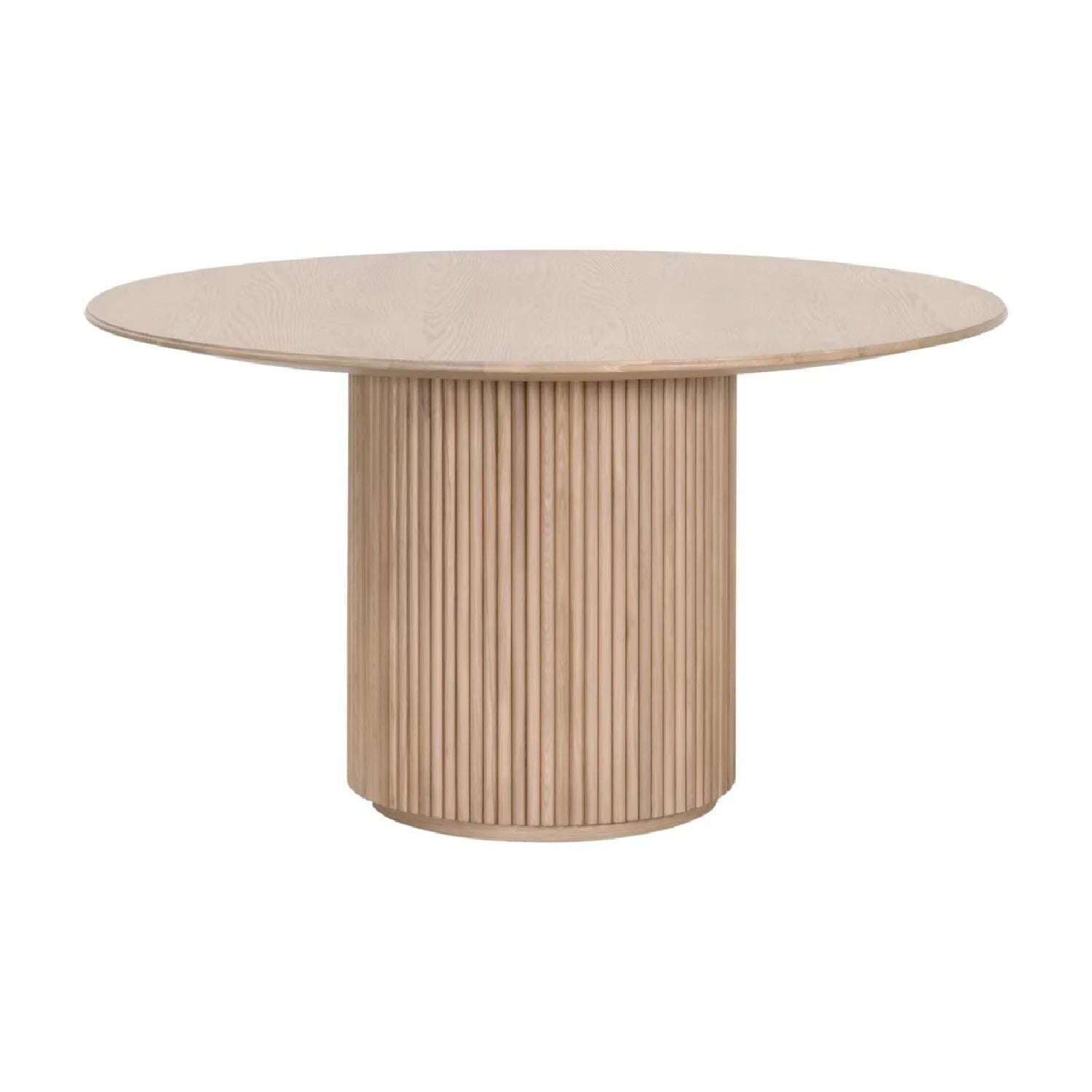 Luxury Round Natural Oak Dining Table Modern Italian Style for Villa