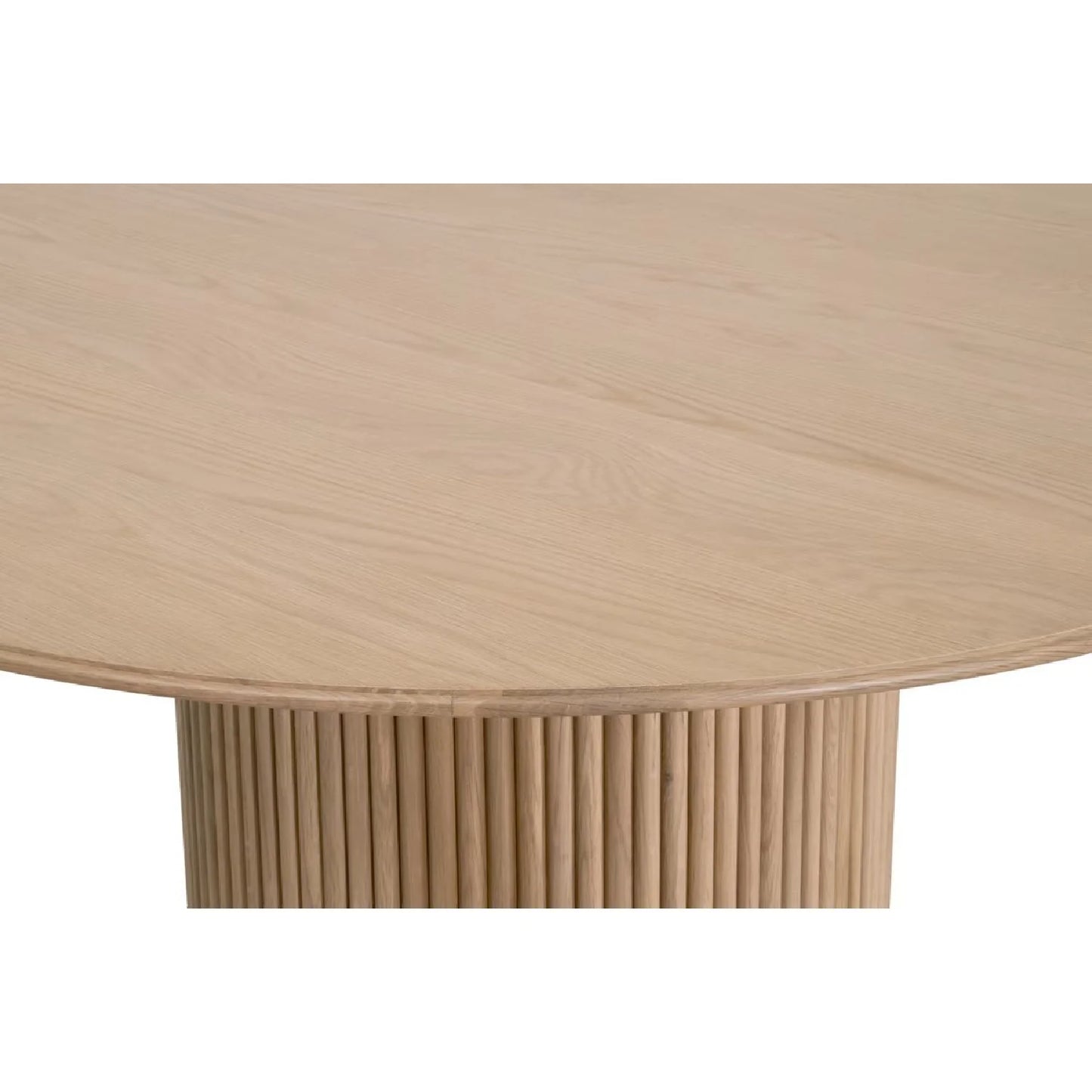 Luxury Round Natural Oak Dining Table Modern Italian Style for Villa
