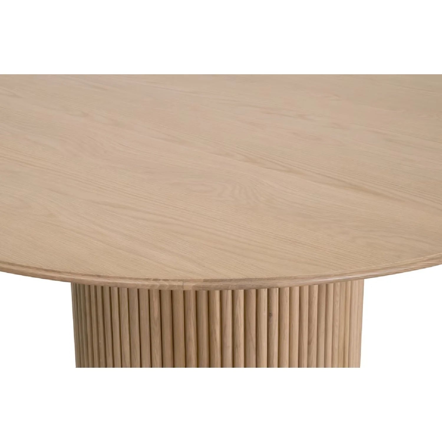 Luxury Round Natural Oak Dining Table Modern Italian Style for Villa
