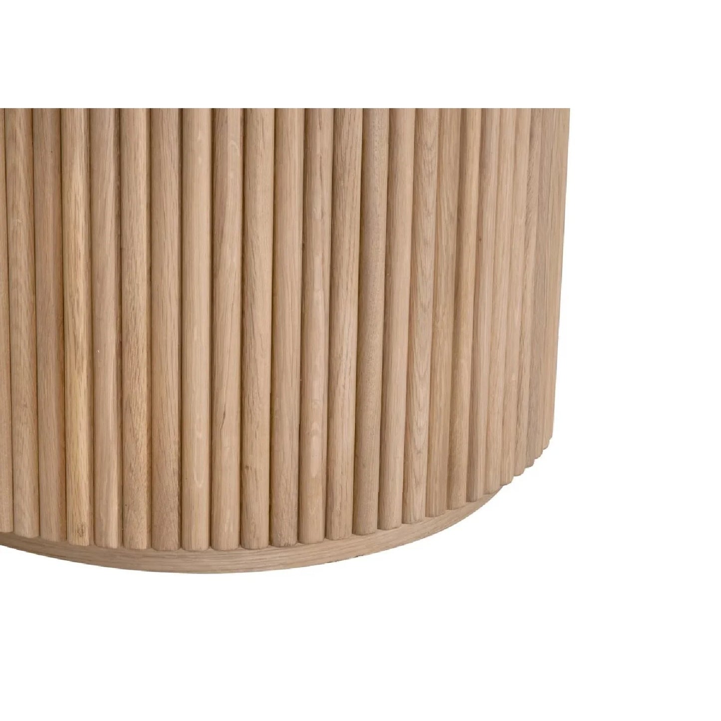 Luxury Round Natural Oak Dining Table Modern Italian Style for Villa