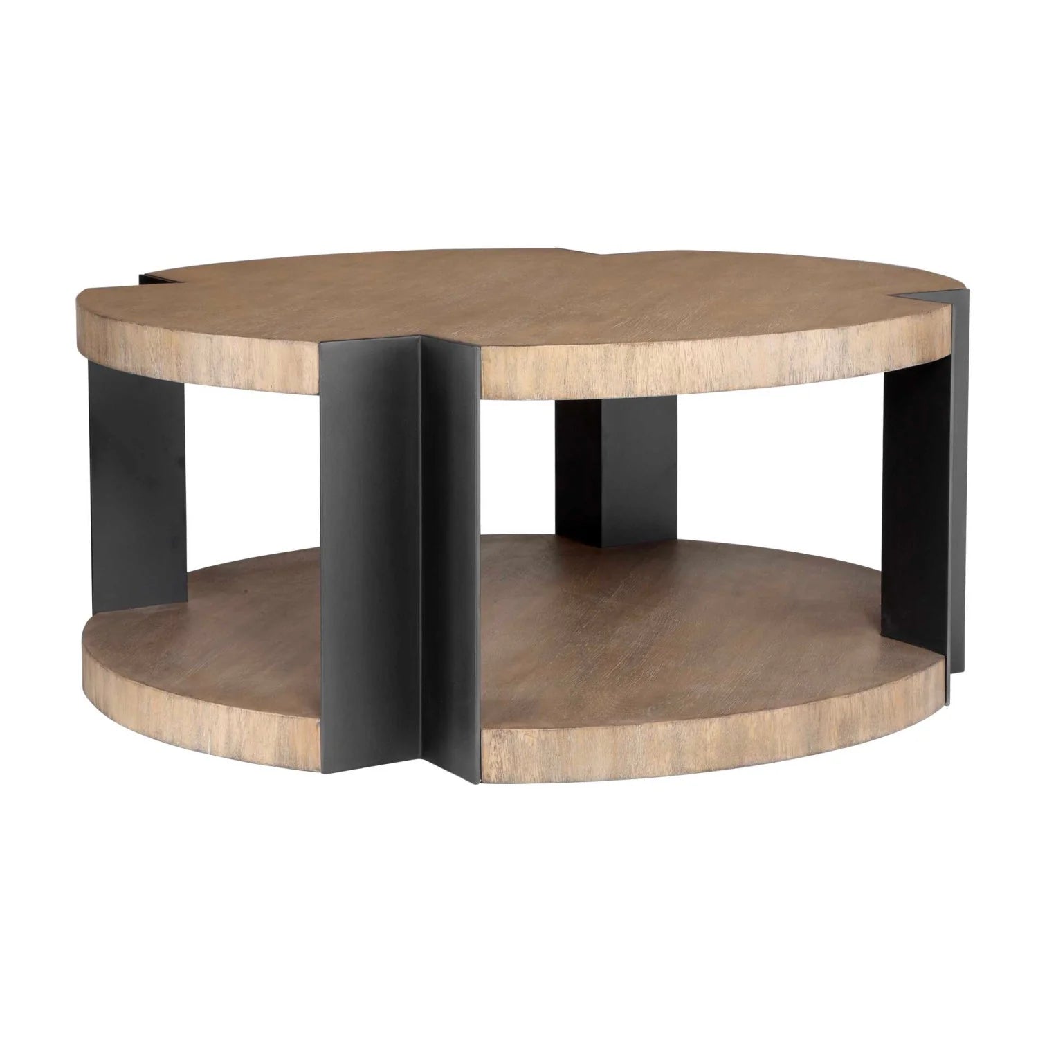 Luxury Round Natural Wood Coffee Table Modern Italian Style for Villa