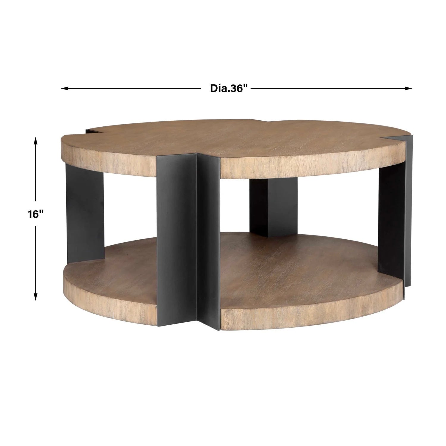Luxury Round Natural Wood Coffee Table Modern Italian Style for Villa
