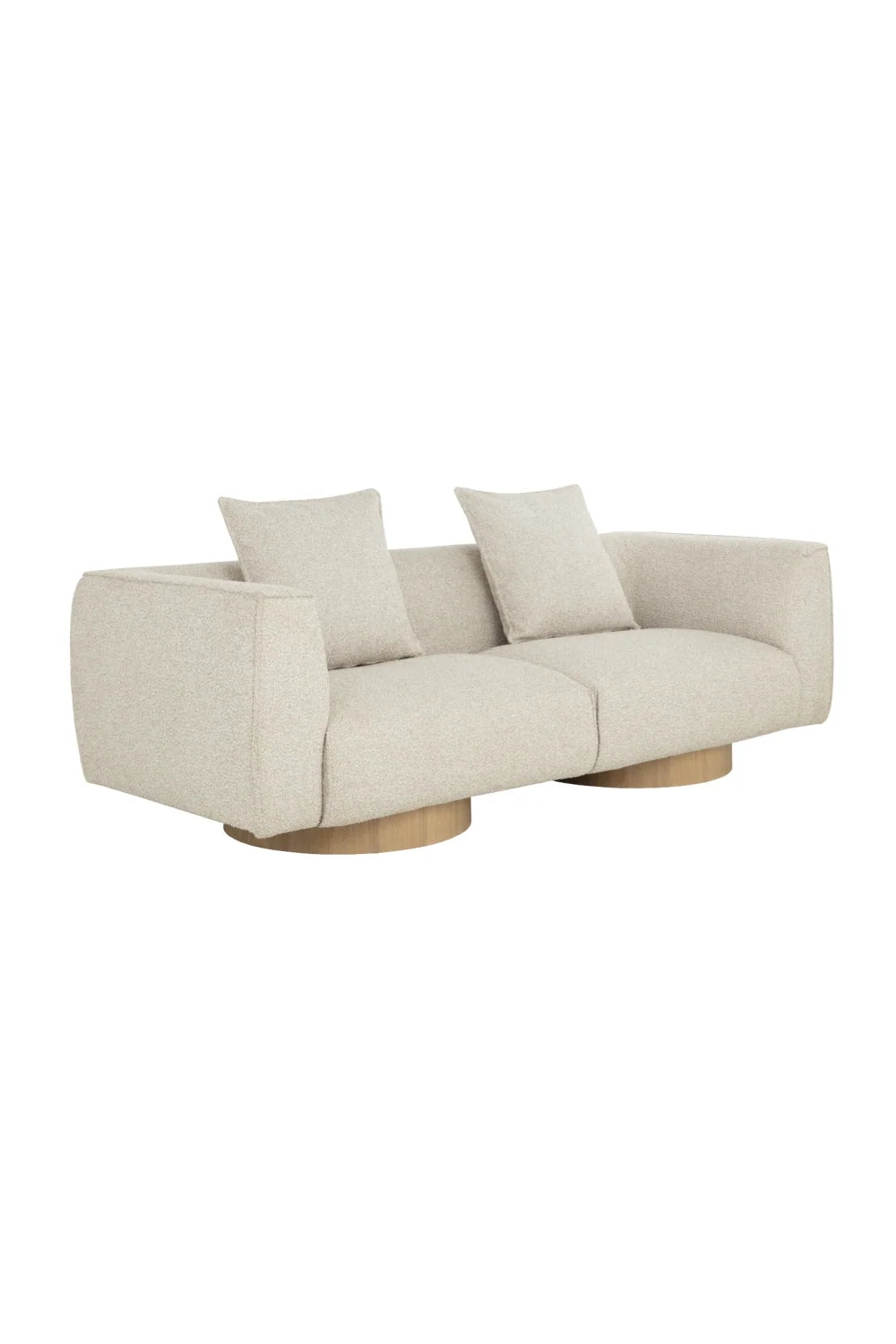 Luxury Round Oak Base Sofa Modern Italian Style for Villa