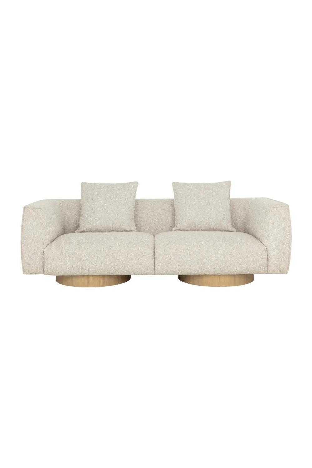 Luxury Round Oak Base Sofa Modern Italian Style for Villa