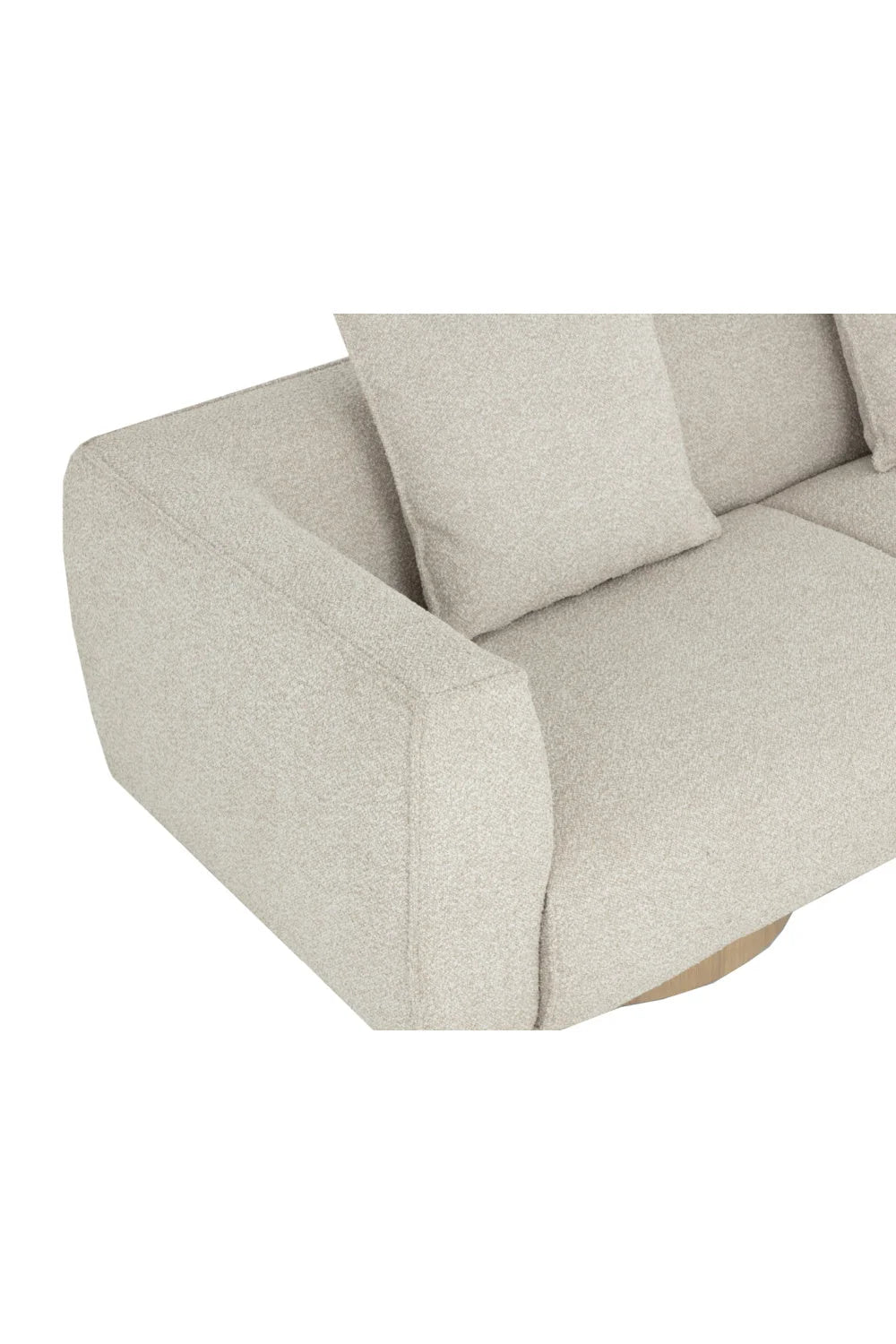 Luxury Round Oak Base Sofa Modern Italian Style for Villa