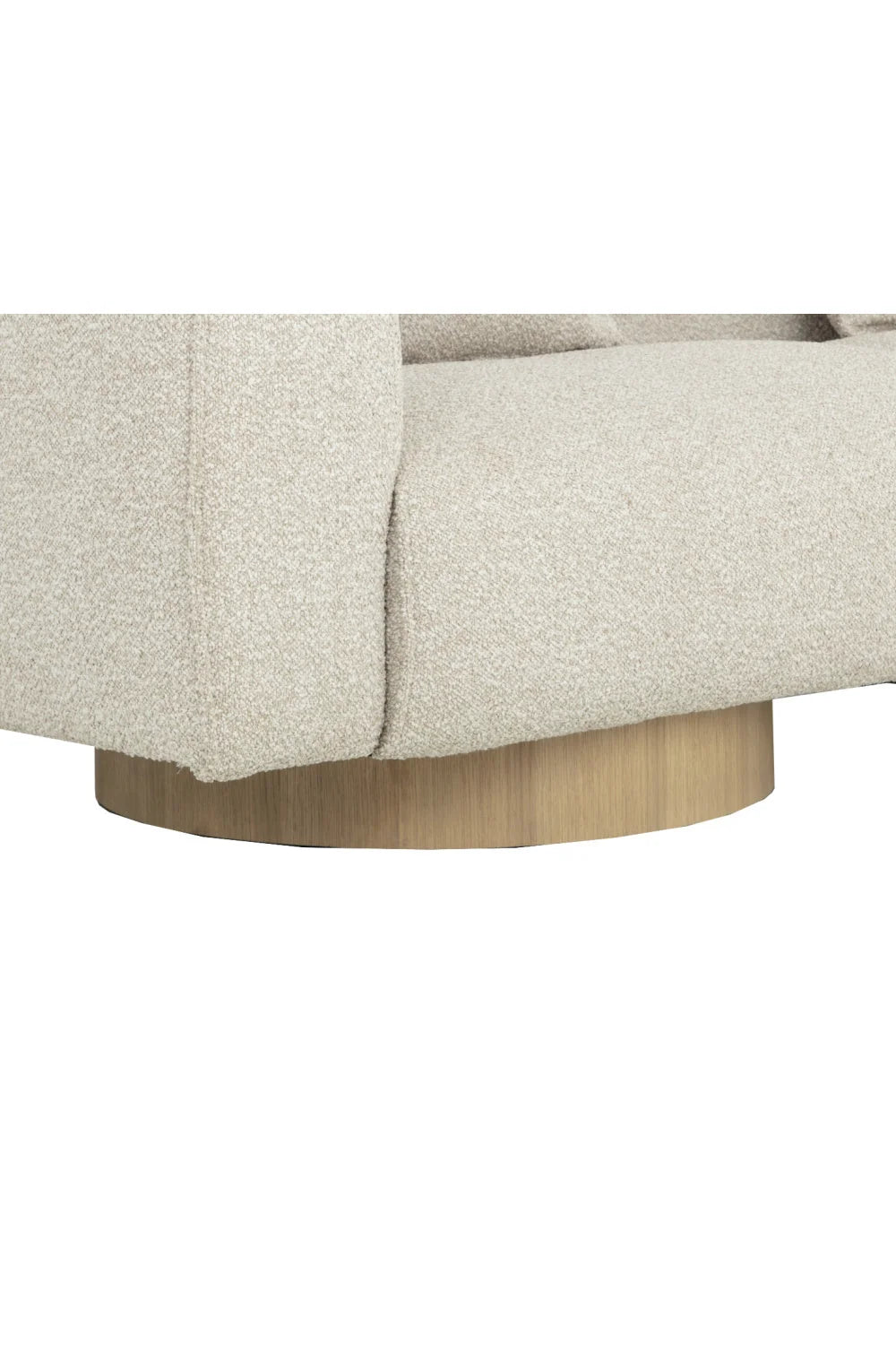 Luxury Round Oak Base Sofa Modern Italian Style for Villa