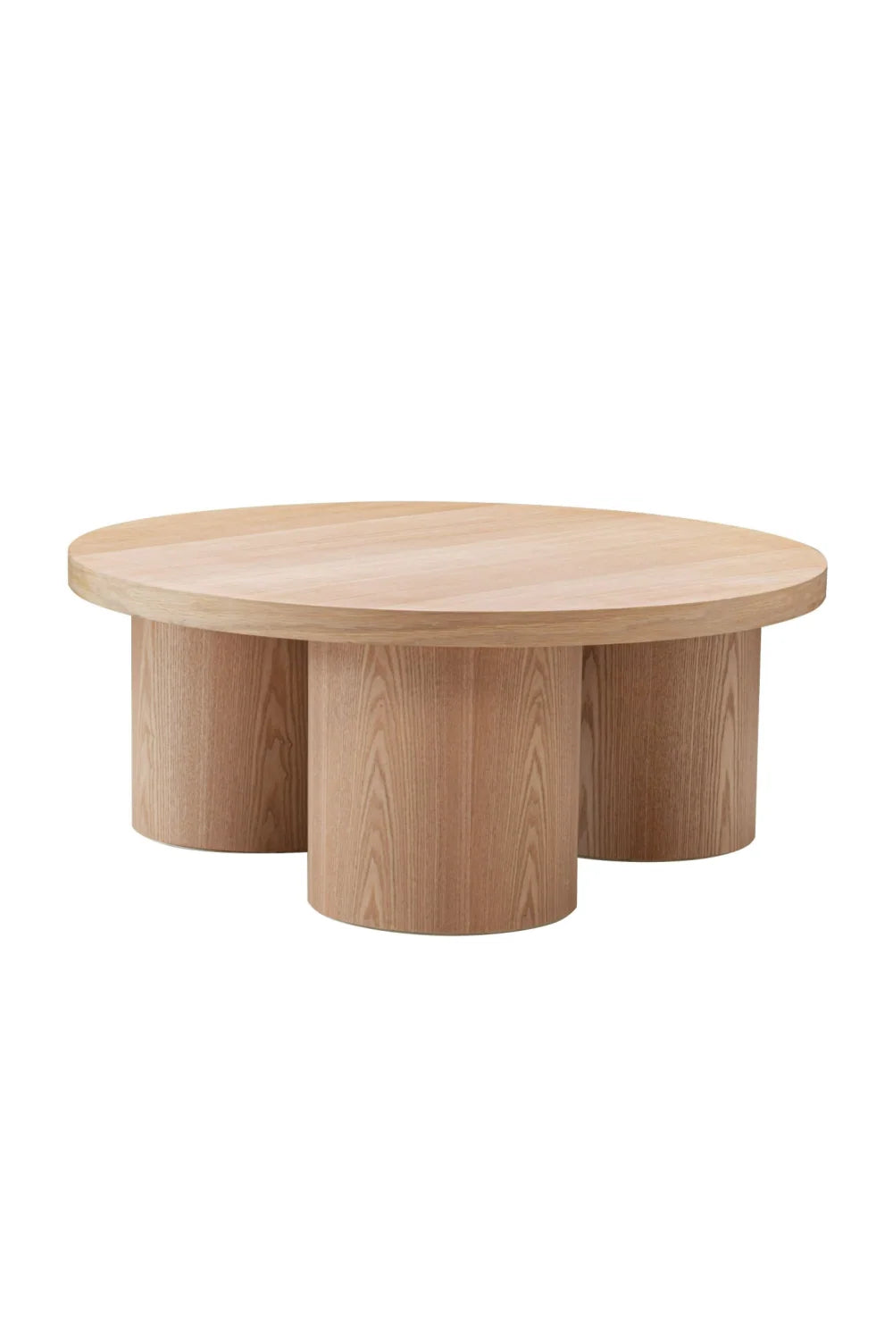Luxury Round Oak Coffee Table Modern Italian Style for Villa