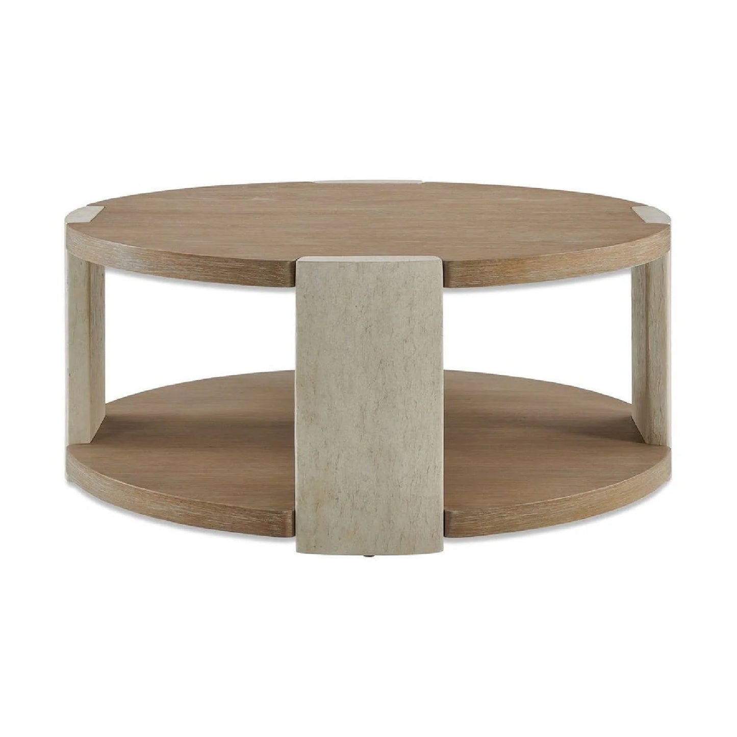 Luxury Round Oak Coffee Table Modern Italian Style for Villa