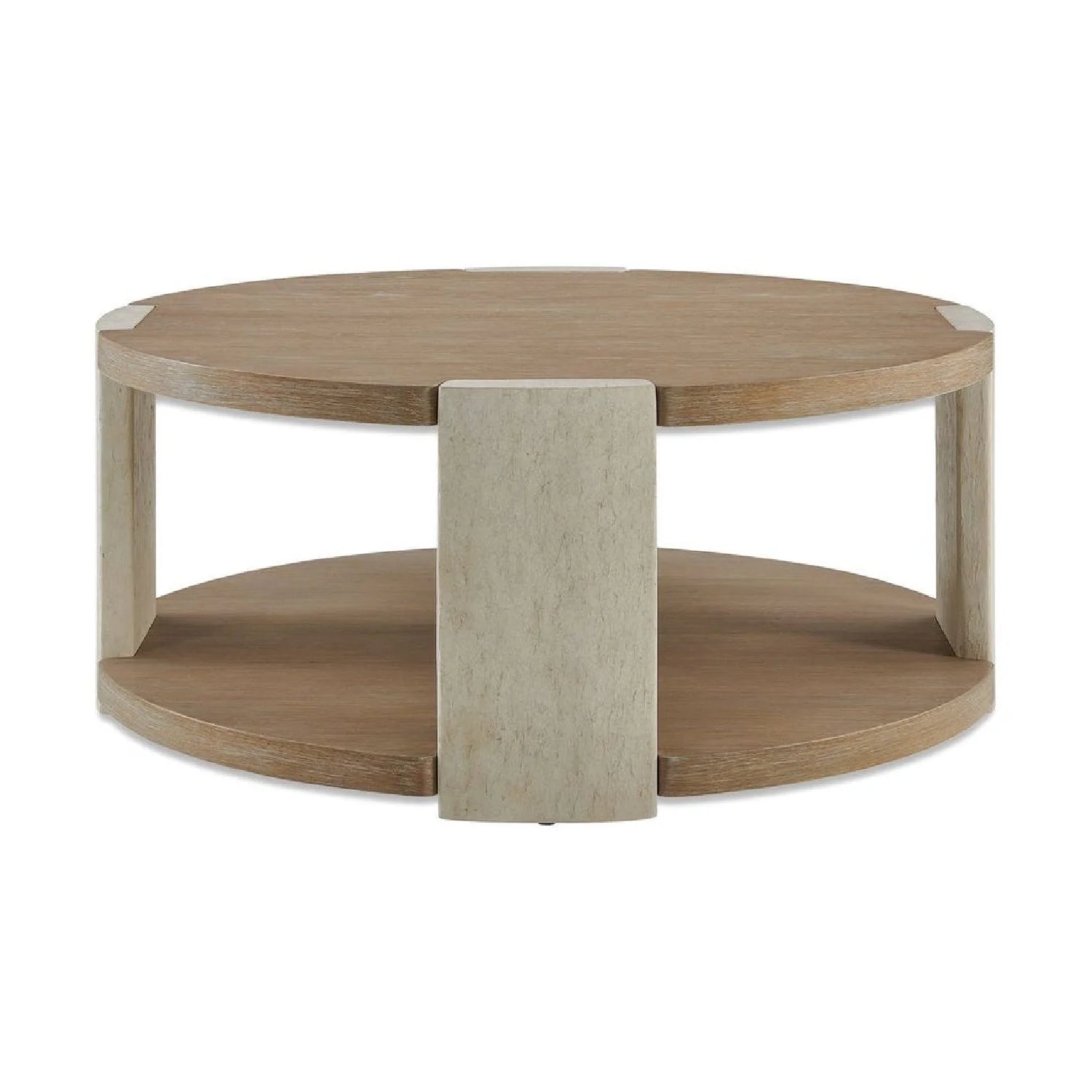 Luxury Round Oak Coffee Table Modern Italian Style for Villa
