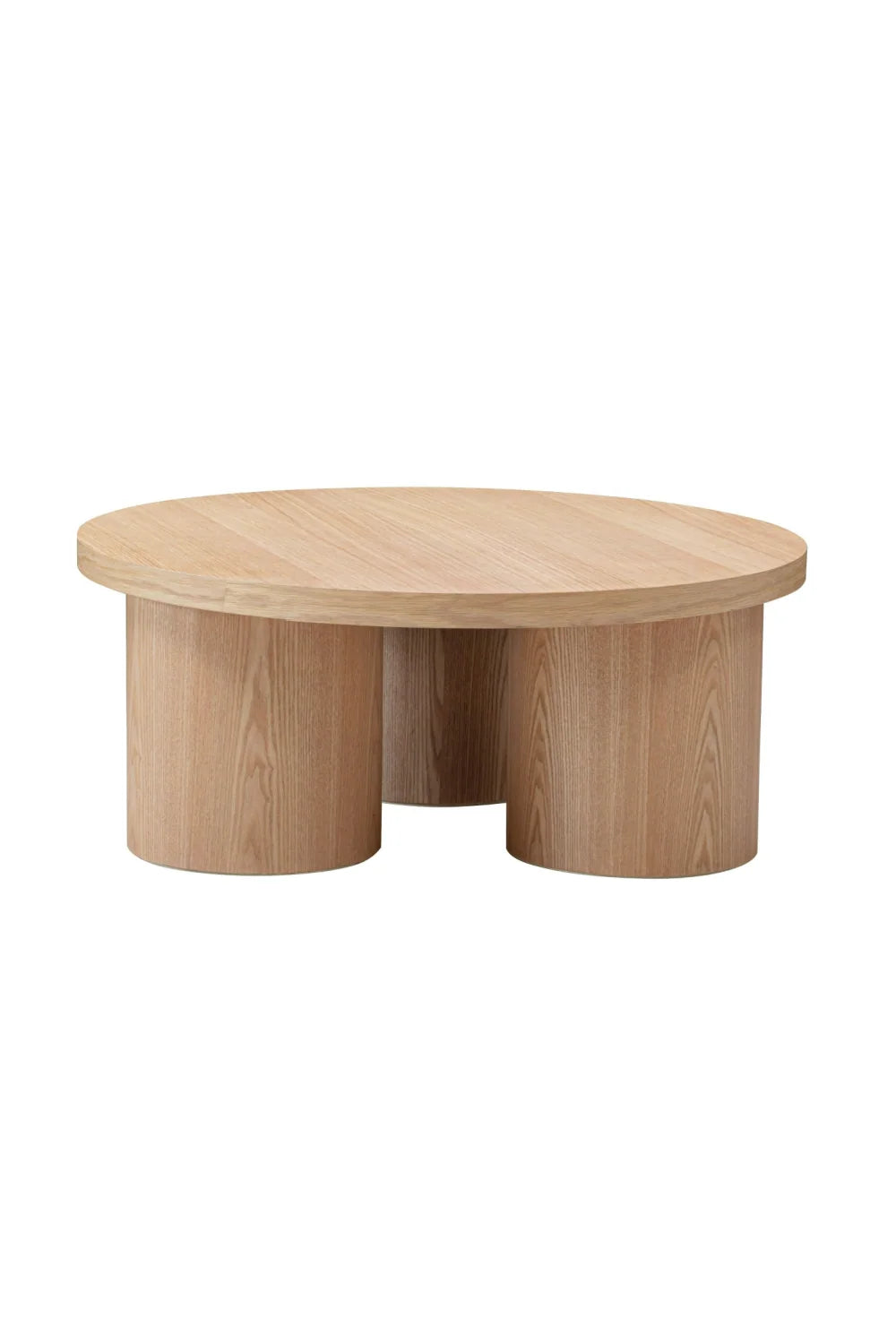 Luxury Round Oak Coffee Table Modern Italian Style for Villa