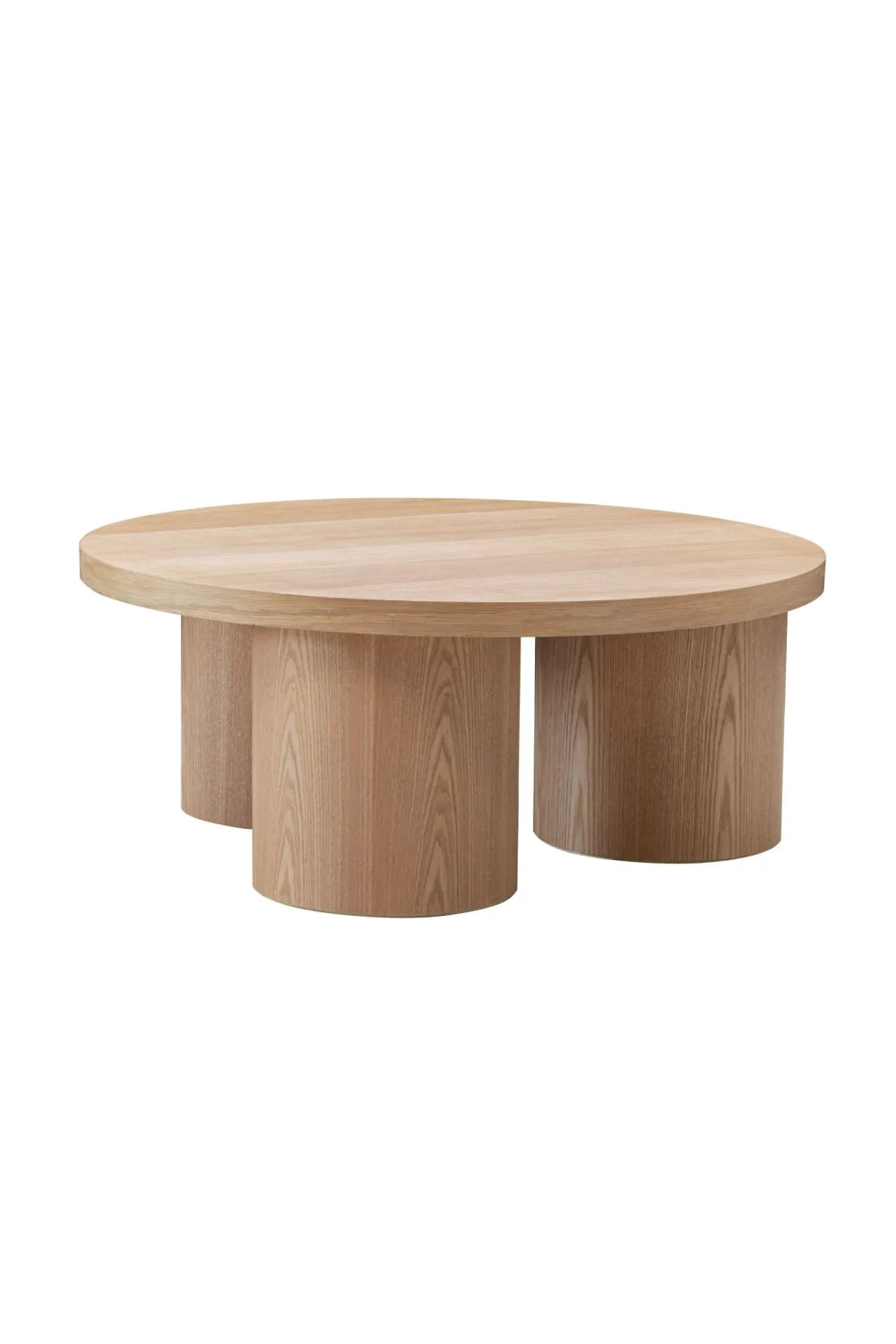 Luxury Round Oak Coffee Table Modern Italian Style for Villa