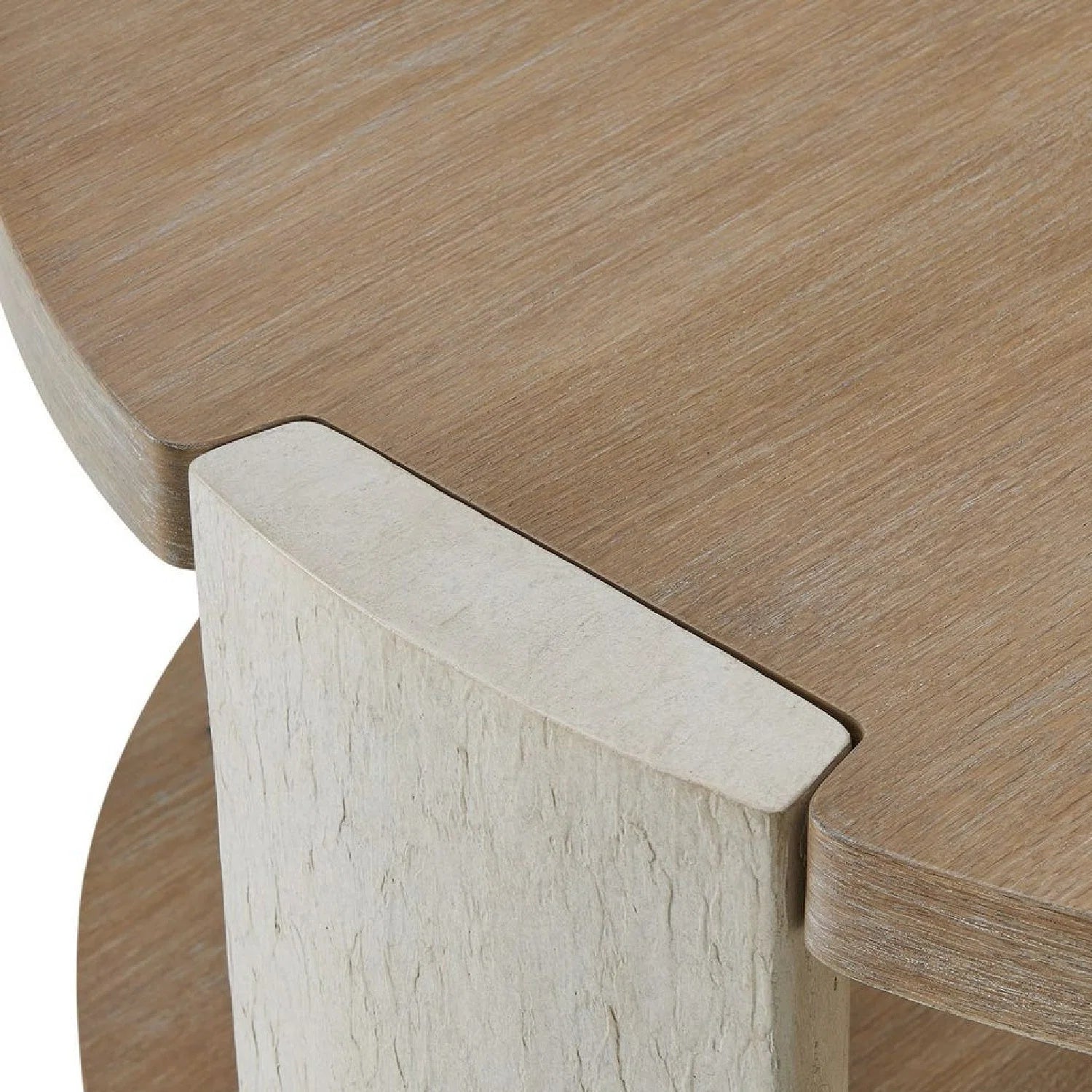 Luxury Round Oak Coffee Table Modern Italian Style for Villa