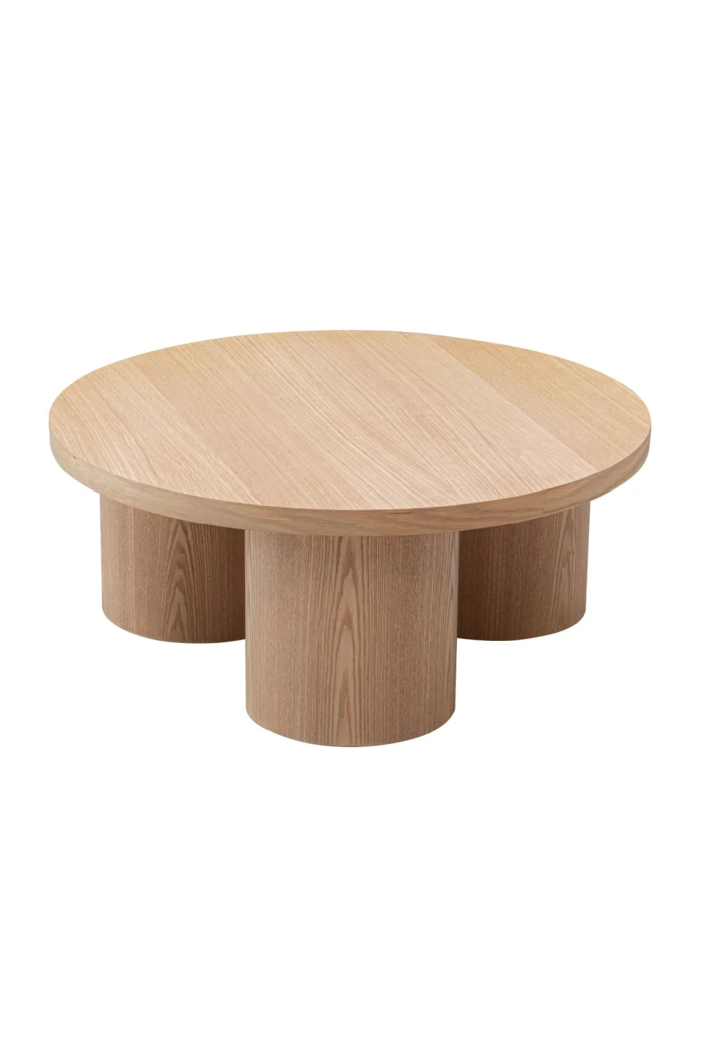 Luxury Round Oak Coffee Table Modern Italian Style for Villa