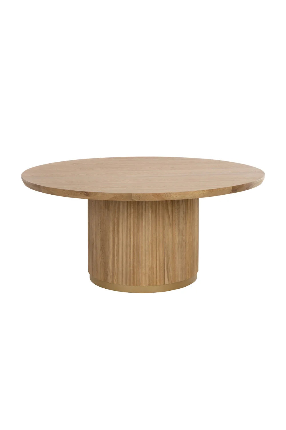 Luxury Round Oak Dining Table Modern Italian Style for Villa