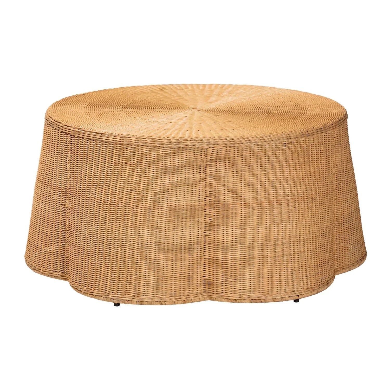 Luxury Round Rattan Coffee Table Modern Italian Style for Villa