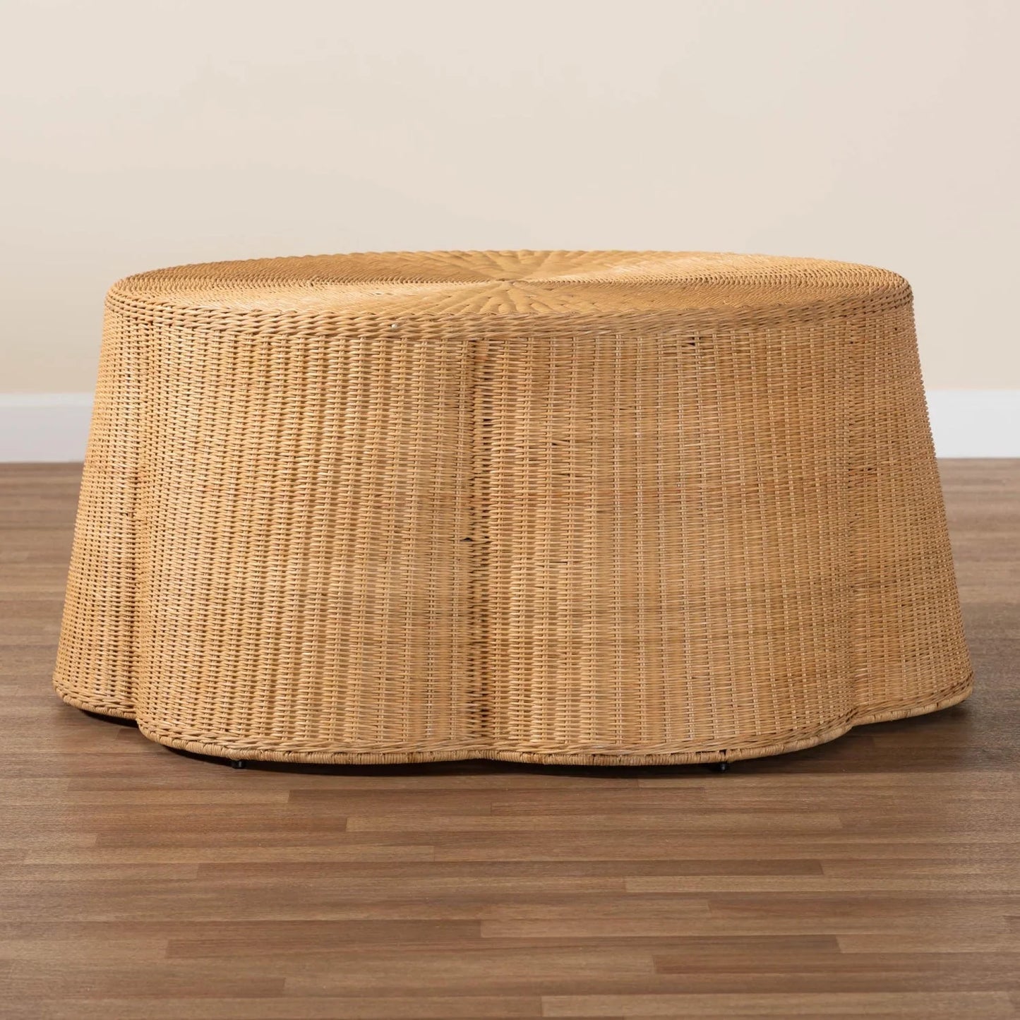 Luxury Round Rattan Coffee Table Modern Italian Style for Villa
