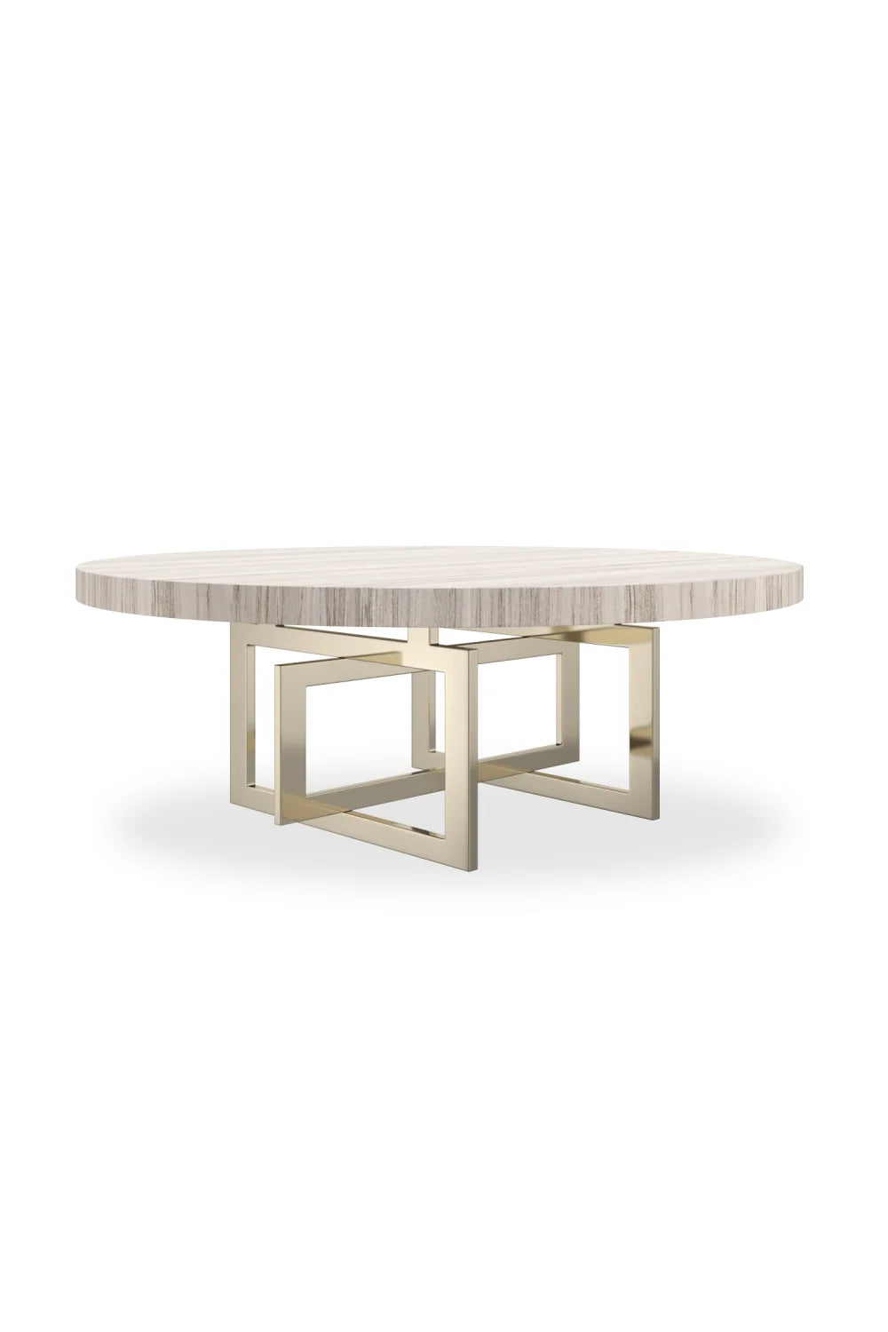 Luxury Round Sandstone Dining Table Modern Italian Style for Villa