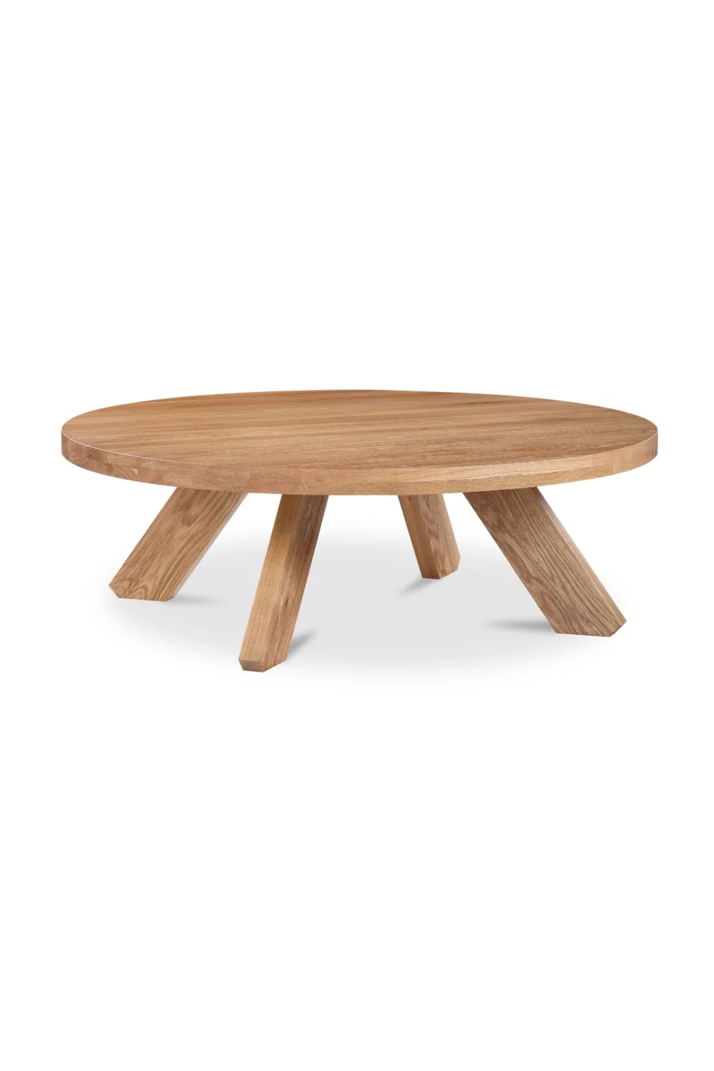 Luxury Round Solid Oak Coffee Table Modern Italian Style for Villa