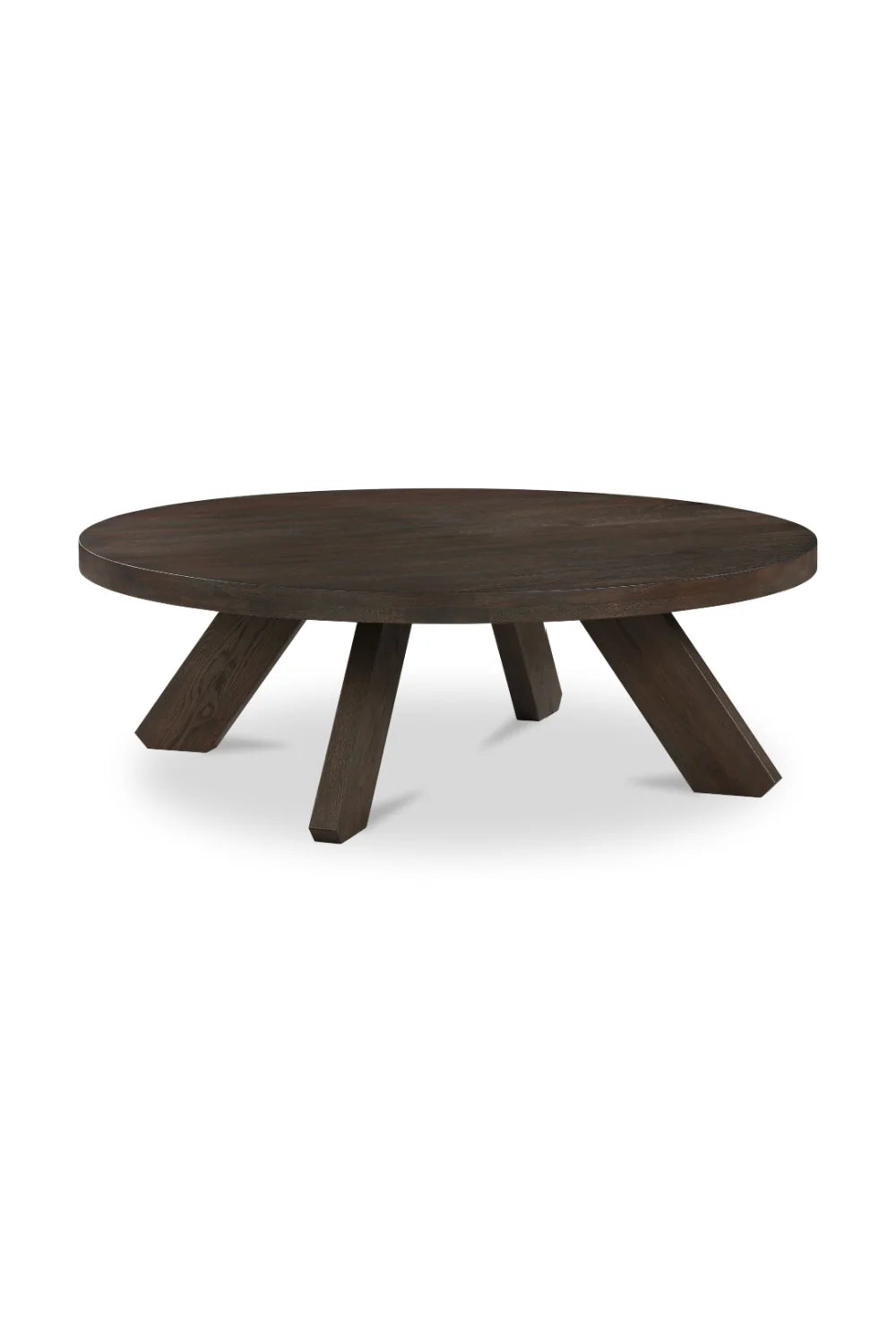 Luxury Round Solid Oak Coffee Table Modern Italian Style for Villa
