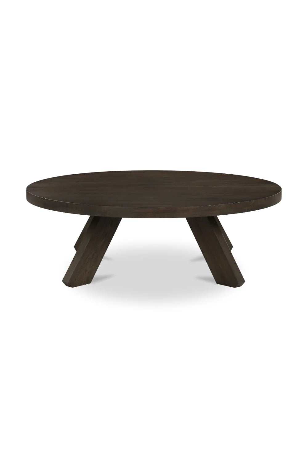 Luxury Round Solid Oak Coffee Table Modern Italian Style for Villa